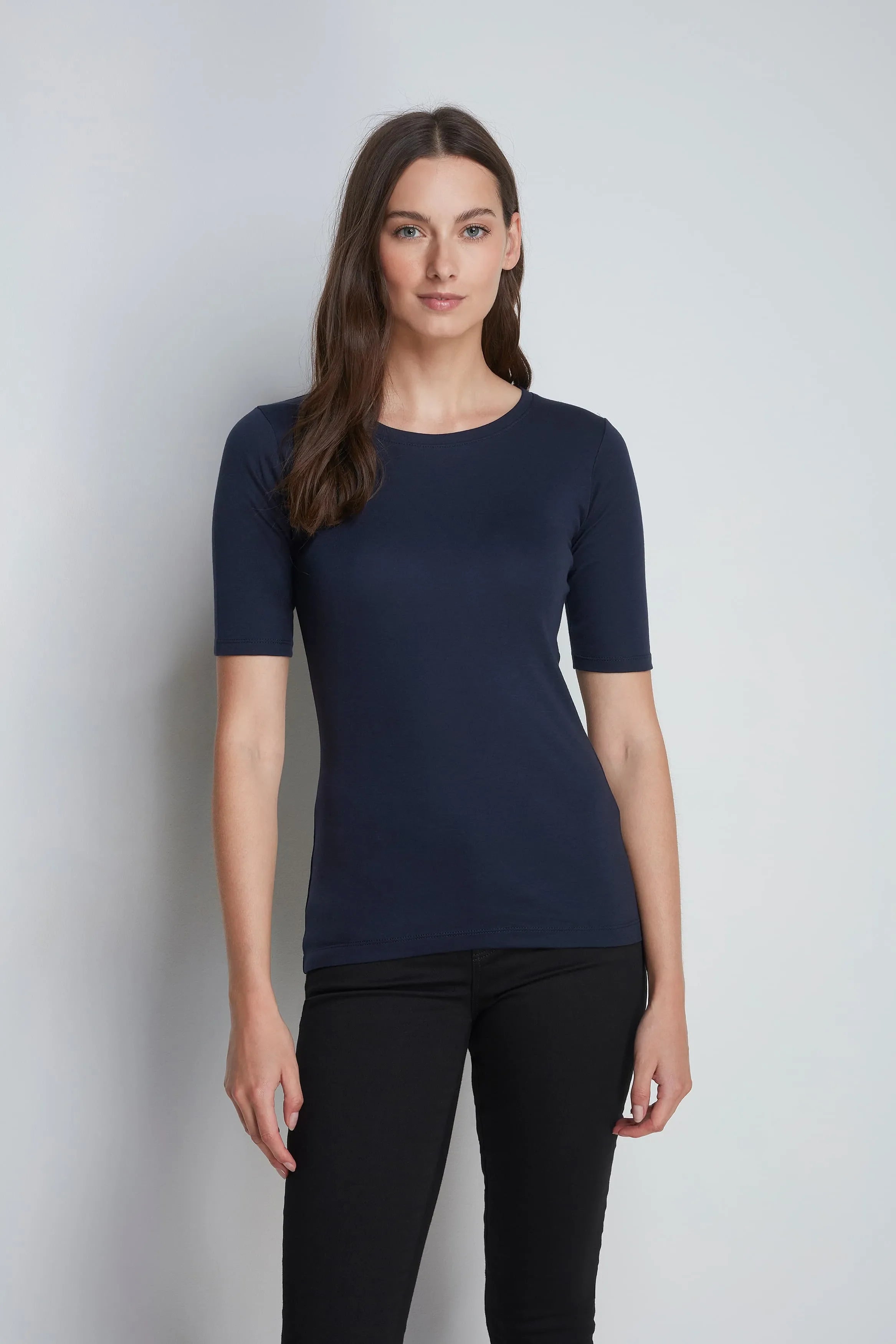 Half Sleeve Crew Neck Cotton Modal Blend T-shirt