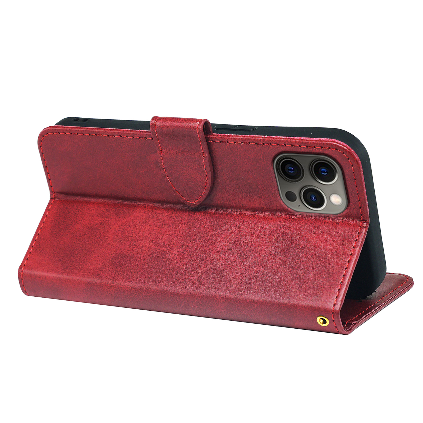 iPhone 15 Series Book Flip Case Leather Wallet