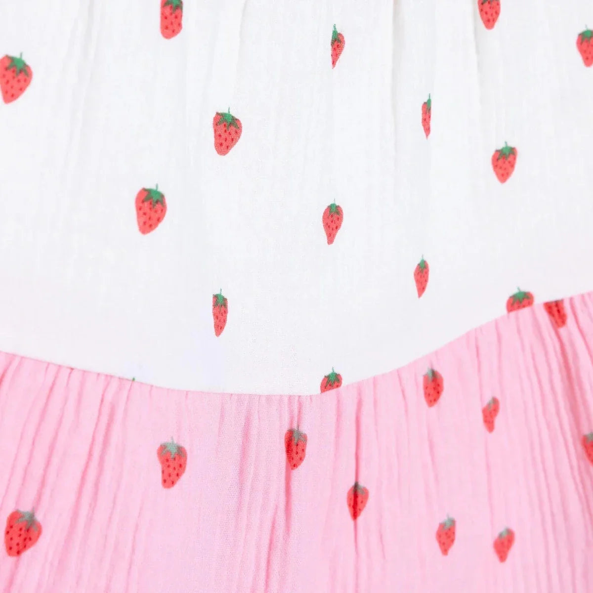 HelloBaby Girls Dress Buttoned Berry Belle Crew Neck Short Sleeve - Pink Printed