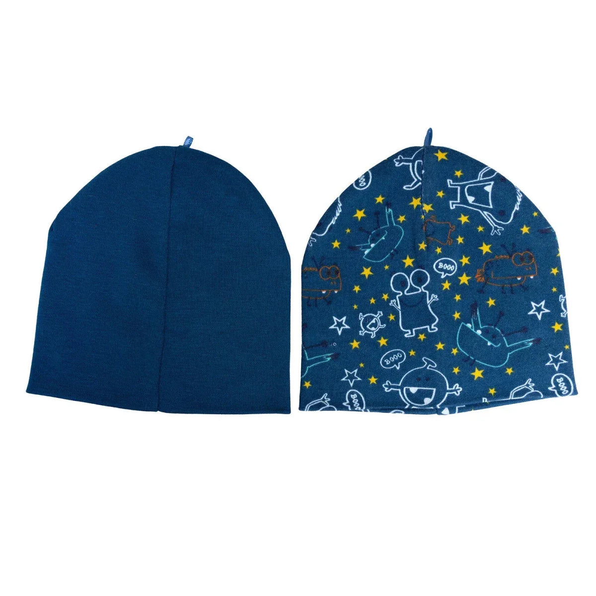 HelloBaby Boys 2-Pack Hat Monster - Navy Blue