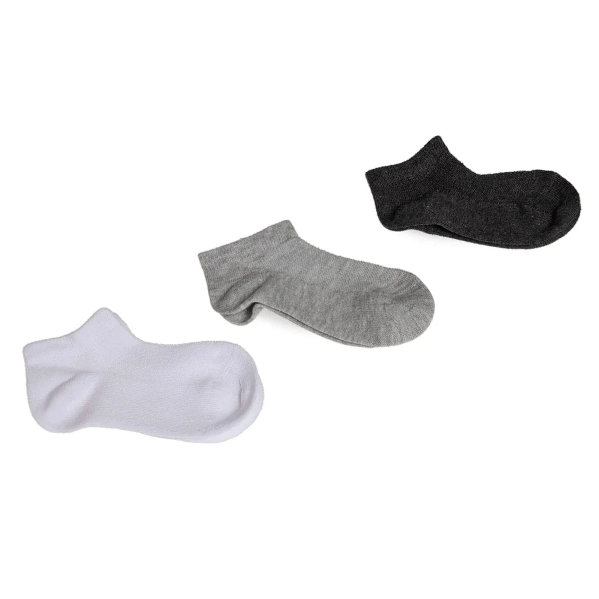 HelloBaby Boy Baby Socks 3 Pack - Grey Melange