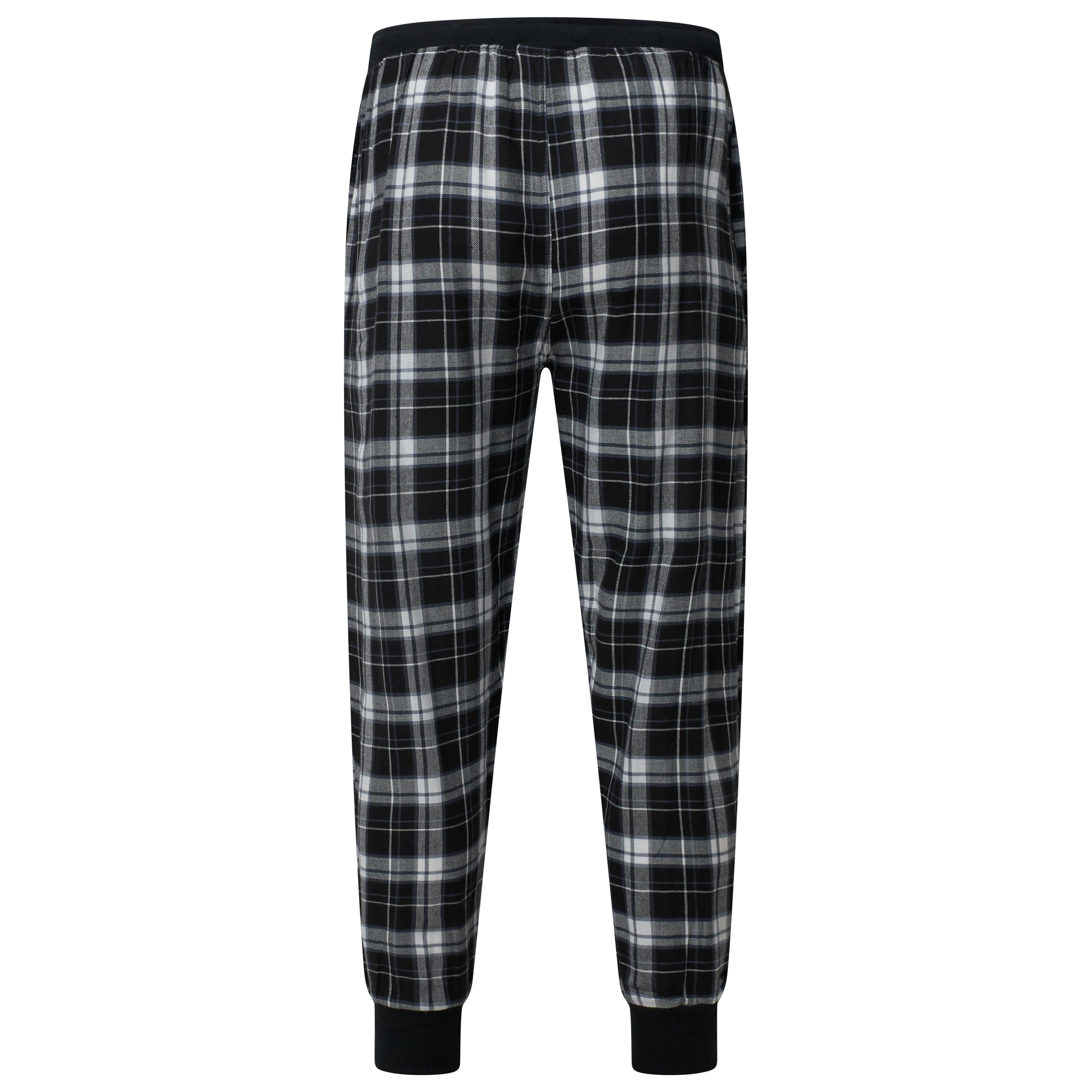 Lucky Brand Crew Neck & Closed Hem Flannel Pant Pyjama Set