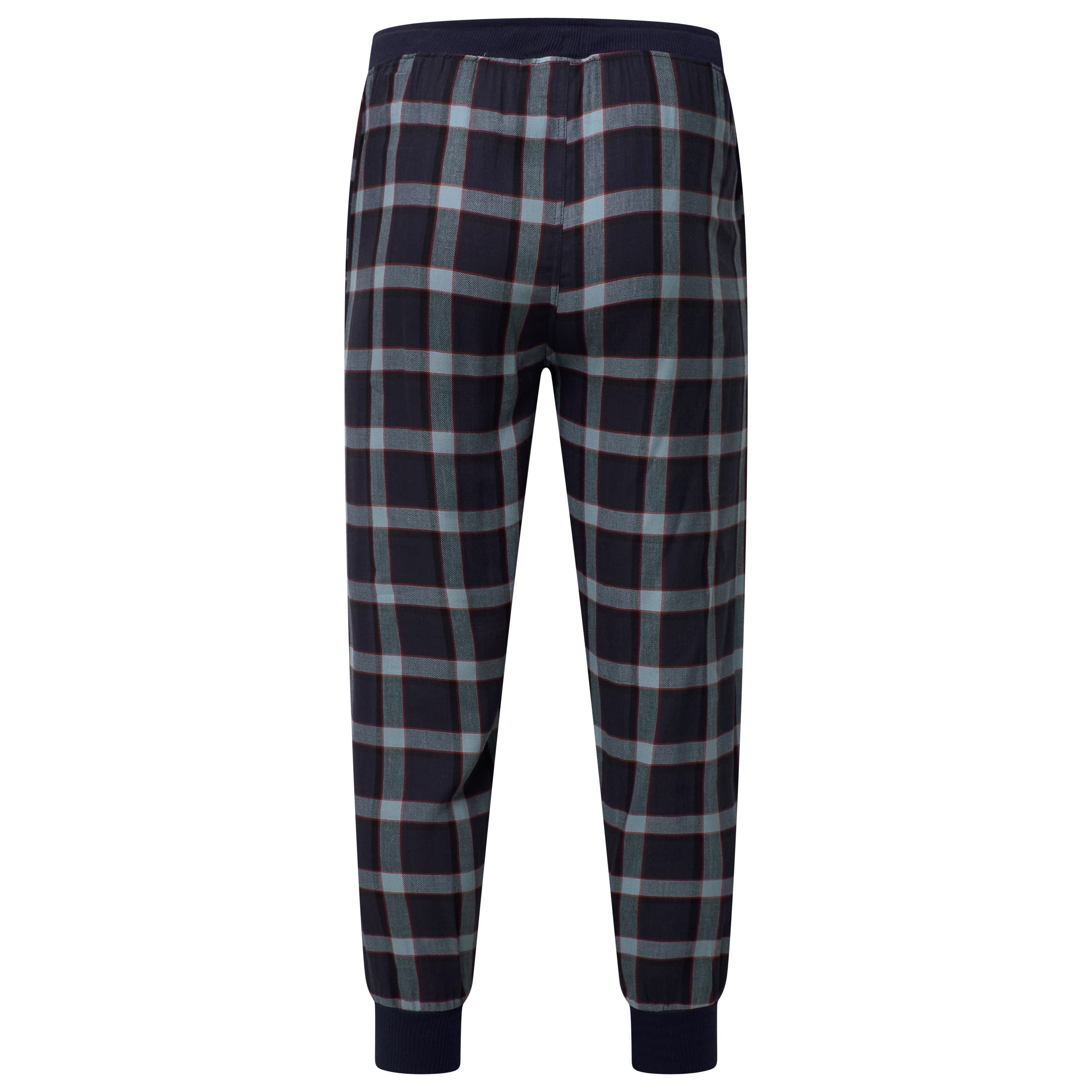 Lucky Brand Crew Neck & Closed Hem Flannel Pant Pyjama Set