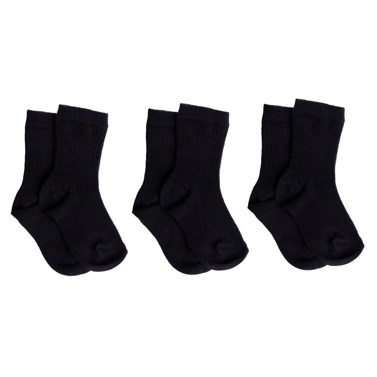 HelloBaby Unisex  Socks 3 Pcs - Black