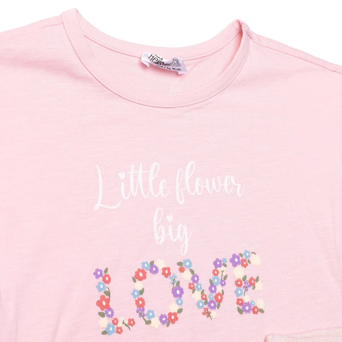 HelloBaby Girls Blouse & Leggings Set Text Print Pastel Dreams Crew Neck Full Length Short Sleeve - Pink