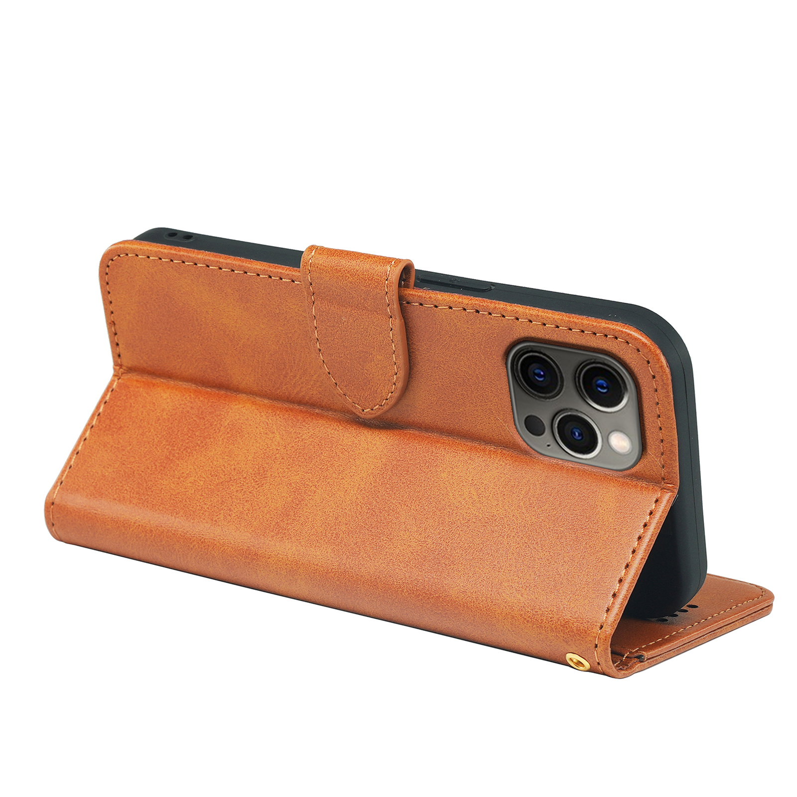 iPhone 12 Series Book Flip Leather Wallet Case with Card Holder