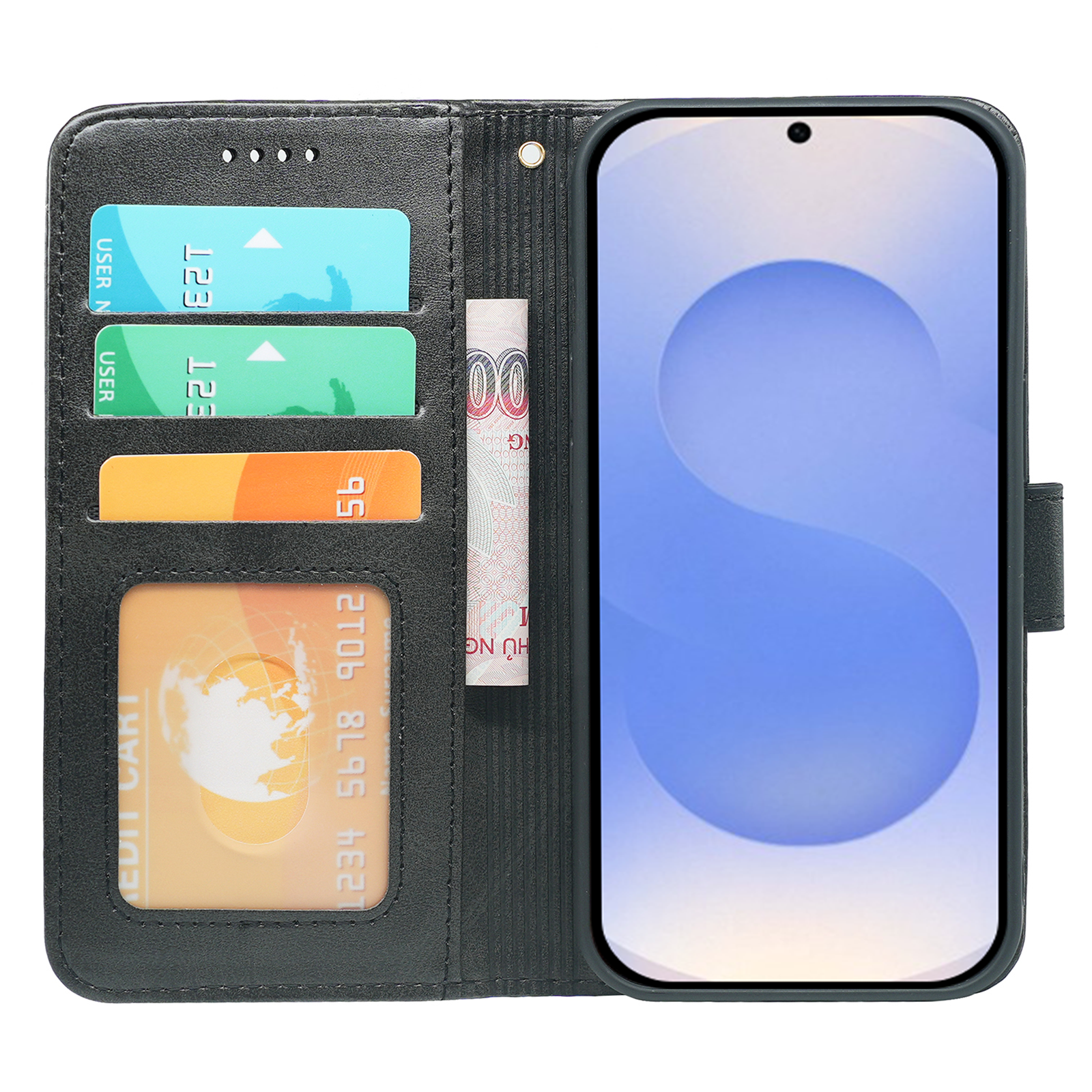 Samsung Galaxy A57 Book Flip Case Leather Wallet