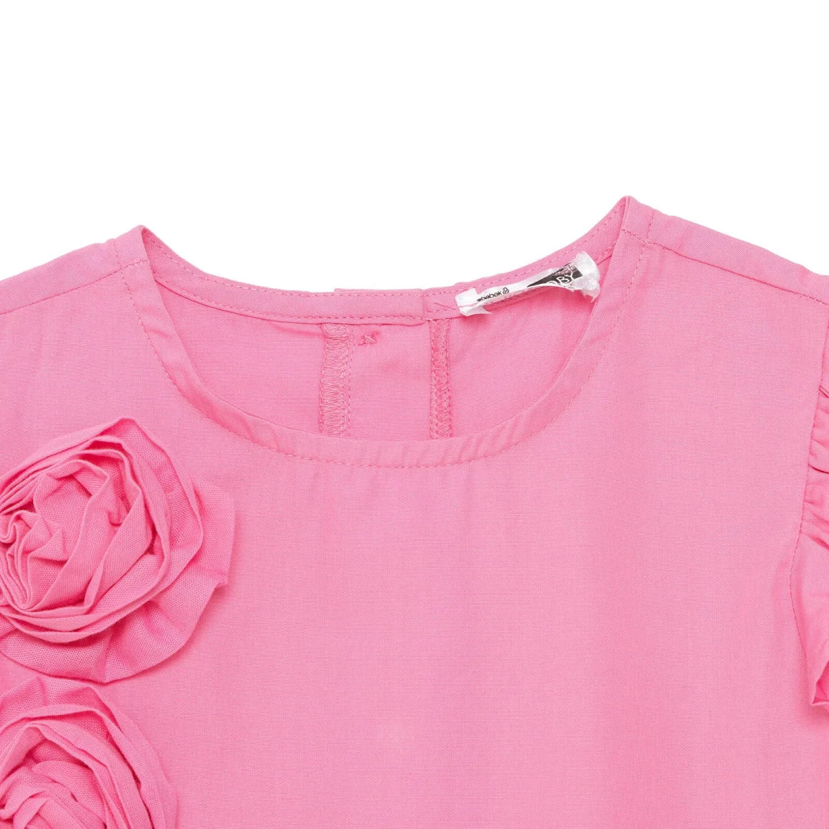 HelloBaby Girls Dress Flower Flower Garden Crew Neck Short Sleeve - Pink
