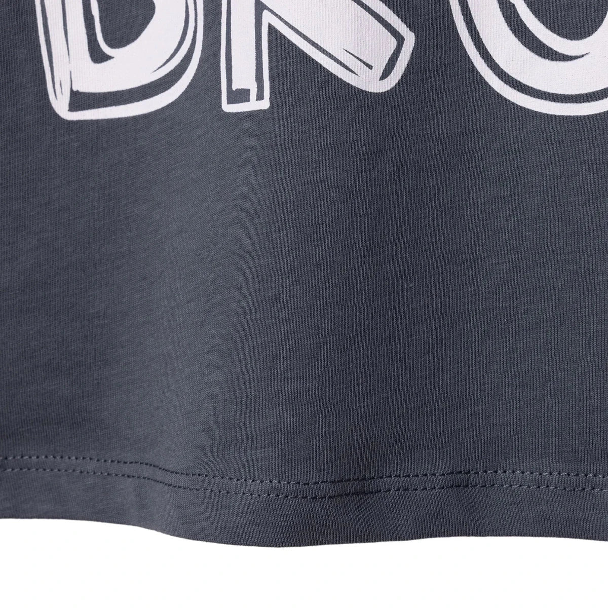 HelloBaby Boys T-shirt Slogan Print Crew Neck Short Sleeve - Charcoal