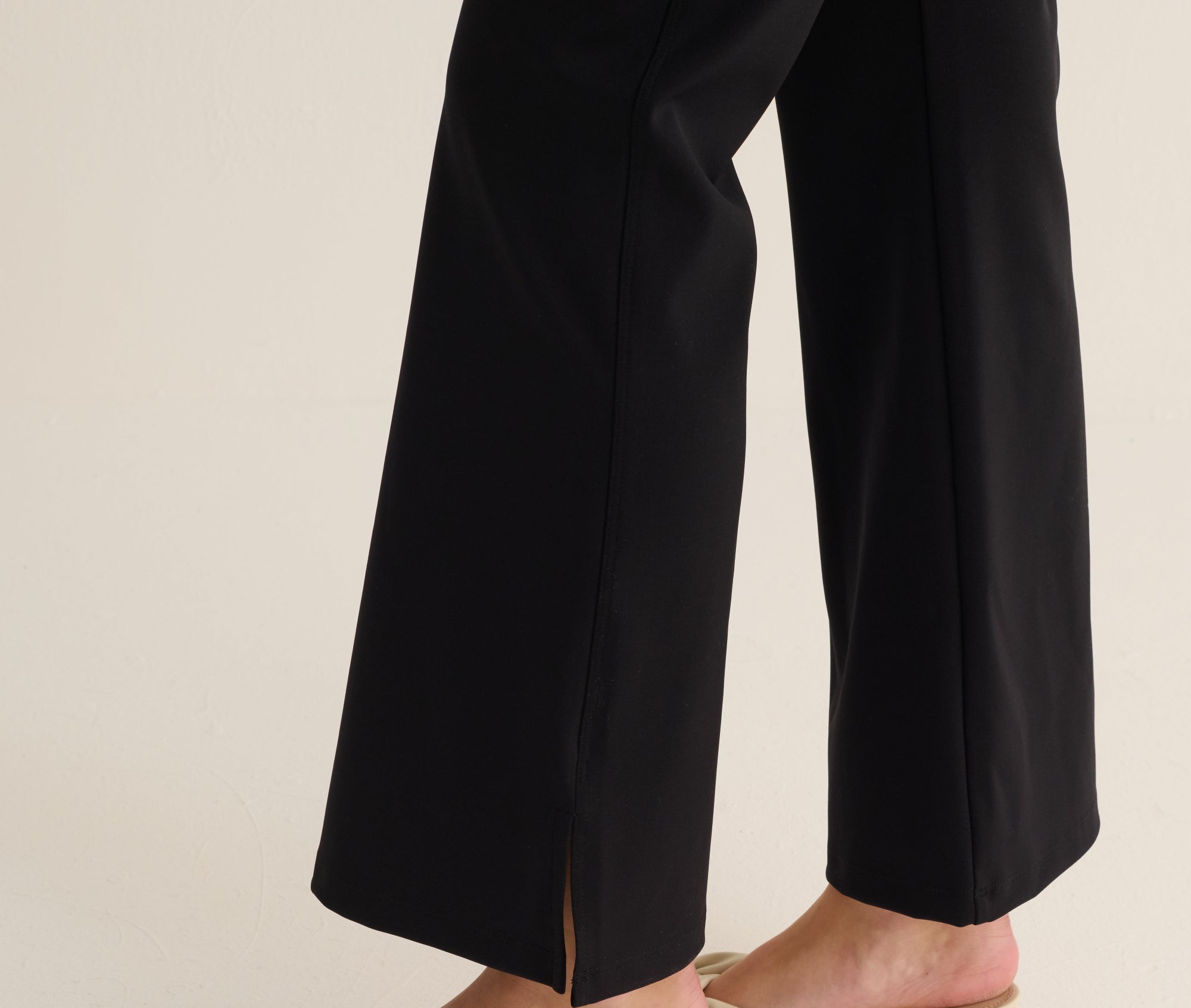 Black Soft Hi-Stretch Kick Flare Leggings