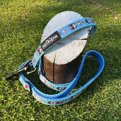 Blue Chihuahua Print Exclusive Lead by My Chi and Me