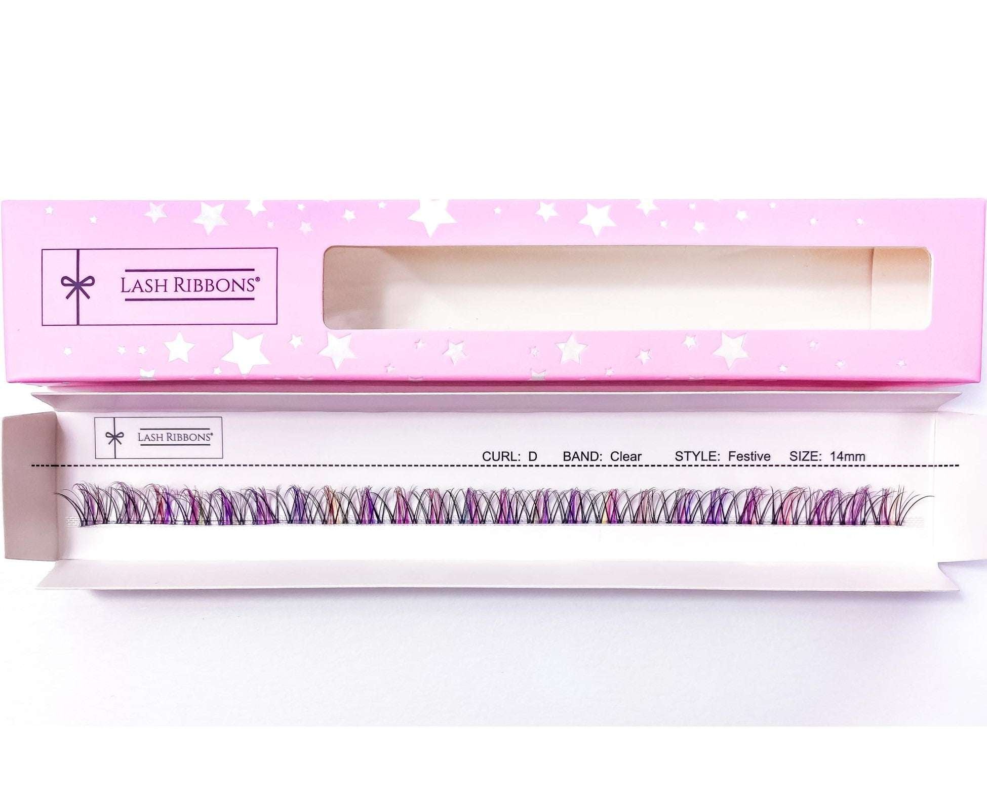 Festive Lash Ribbons® 'D' Curl