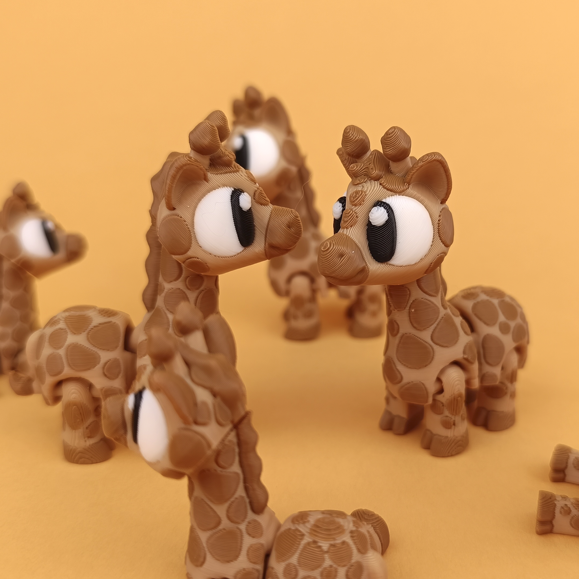 3D Printed Flexi Giraffe | Articulated Fidget Toy | Cute Desk Buddy | Keychain | Keyring Gift for Animal Lovers