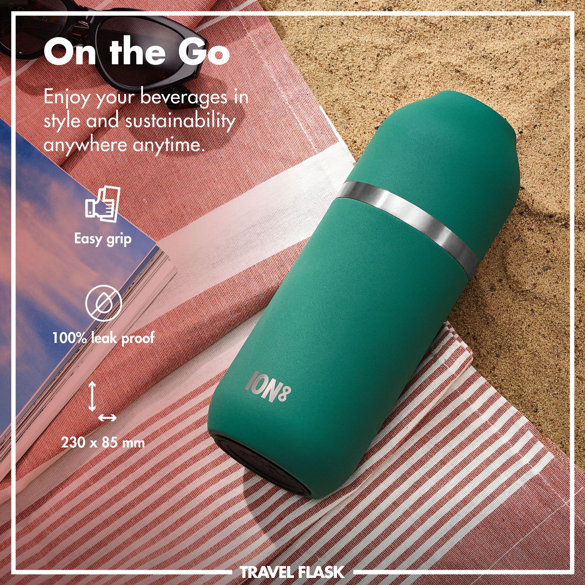 Luma Vacuum Insulated, Flask & Mug, Green, 700ml (24oz)
