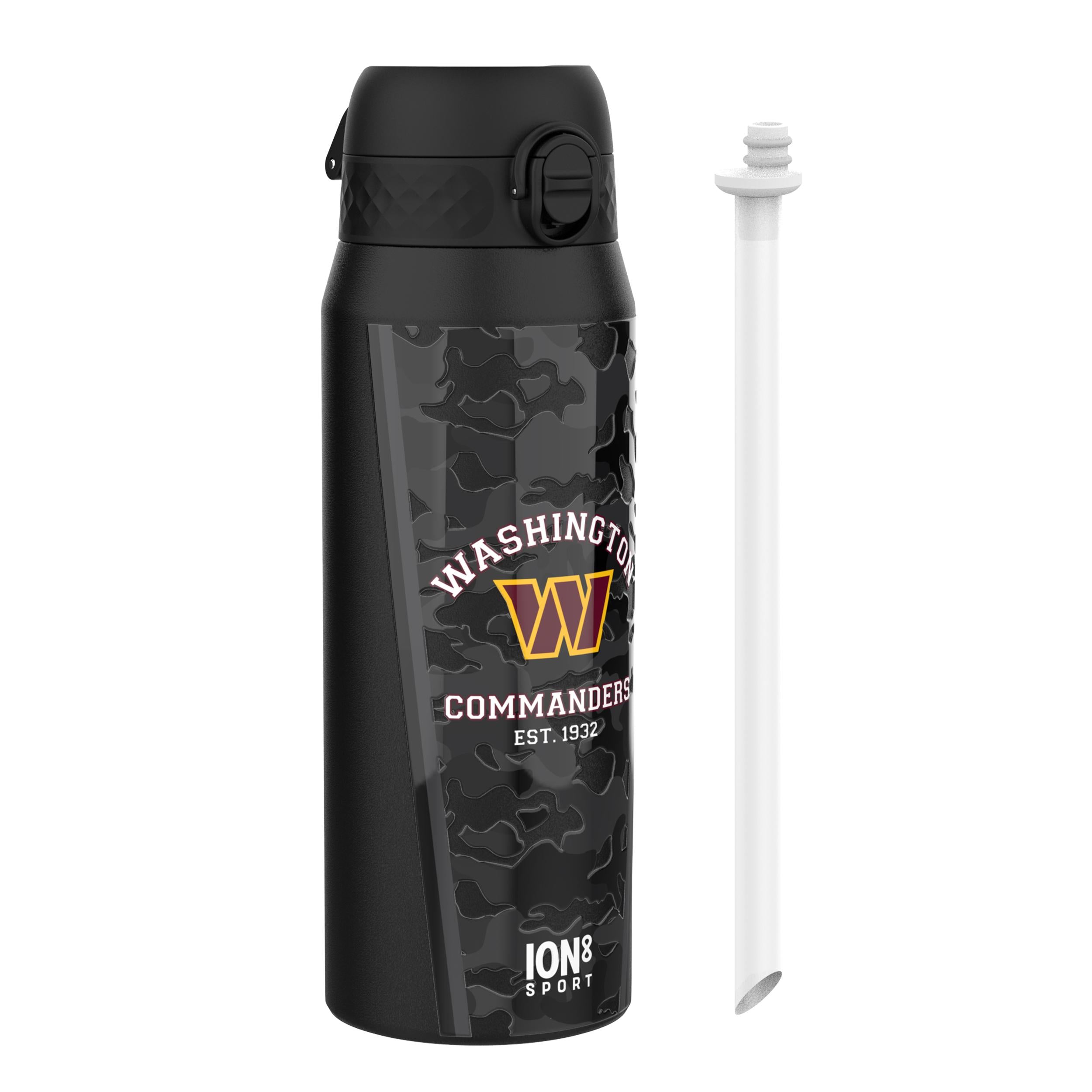 NFL x ION8 Insulated Steel Water Bottle, NFL Commanders, 750ml (24oz)