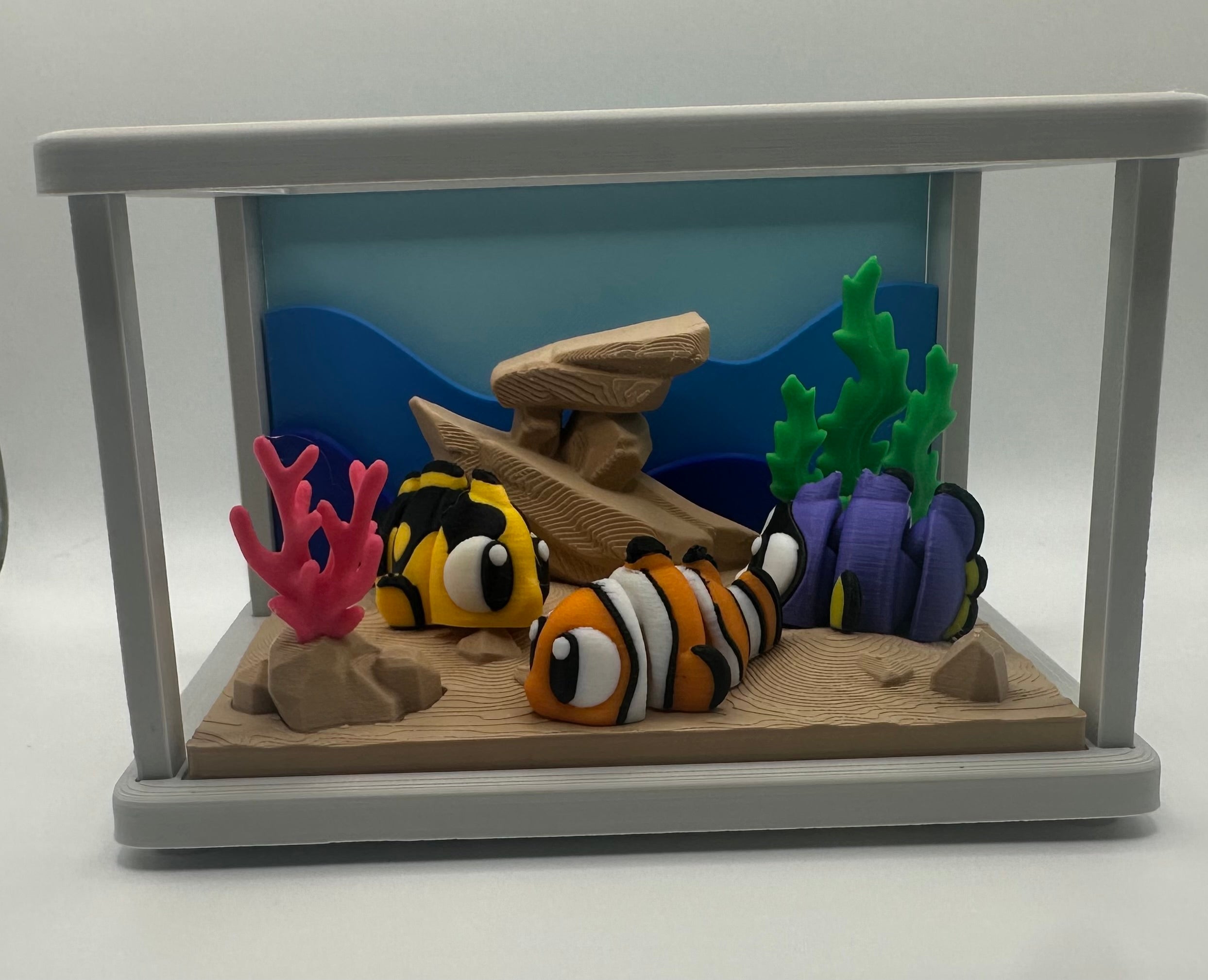 3D Printed Flexi Angel Fish | Dory Inspired Fidget Toy | Desk Buddy | Keychain | Nemo Fish Gift | Articulated Blue Tang Toy