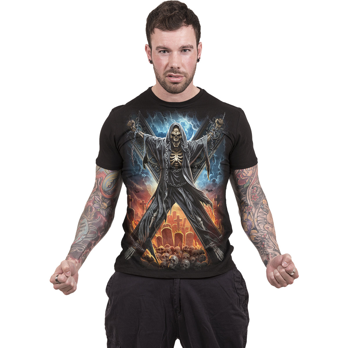 CROSSED OVER - T-Shirt Black