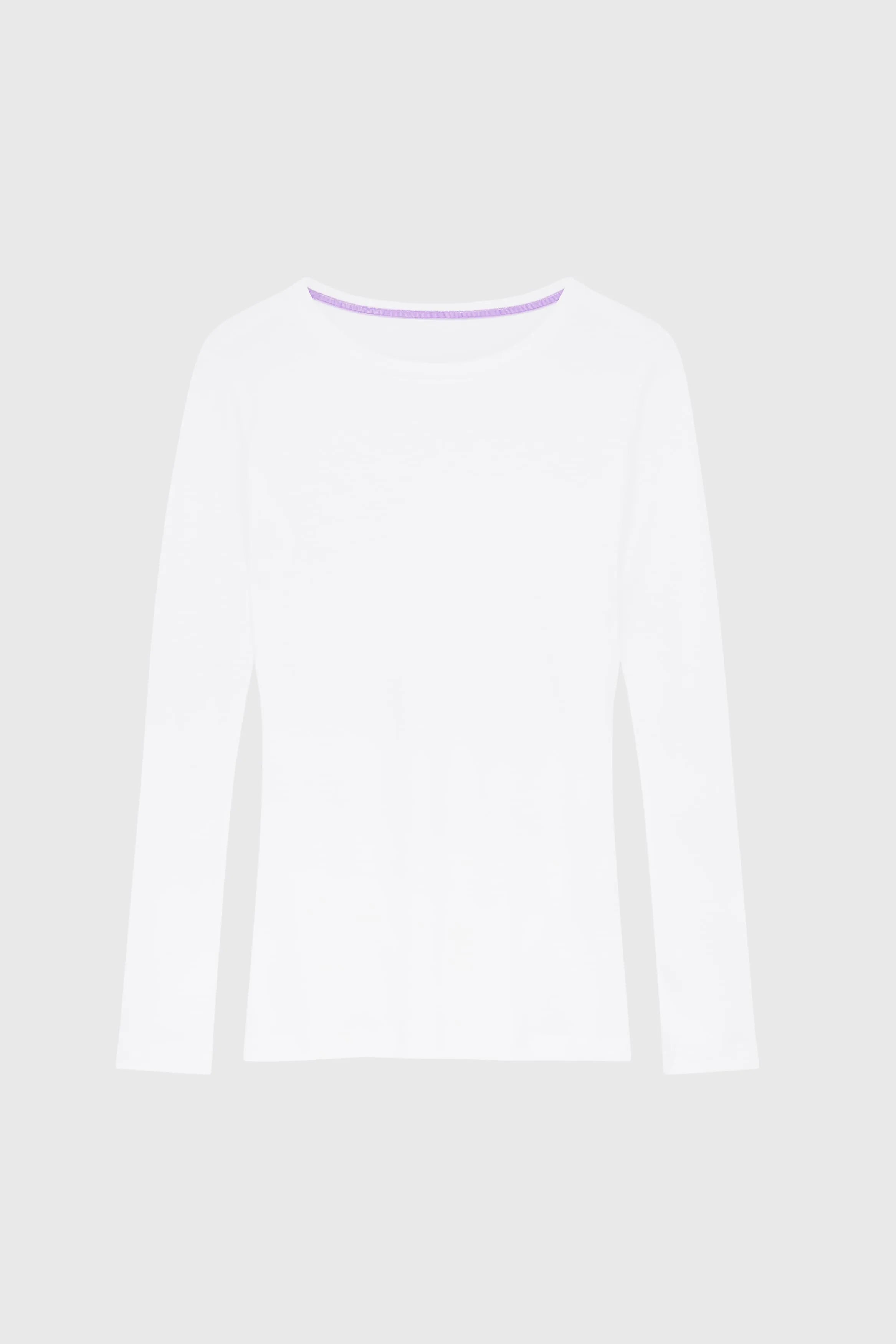 Long Sleeve Crew Neck Cotton Modal Blend T-shirt