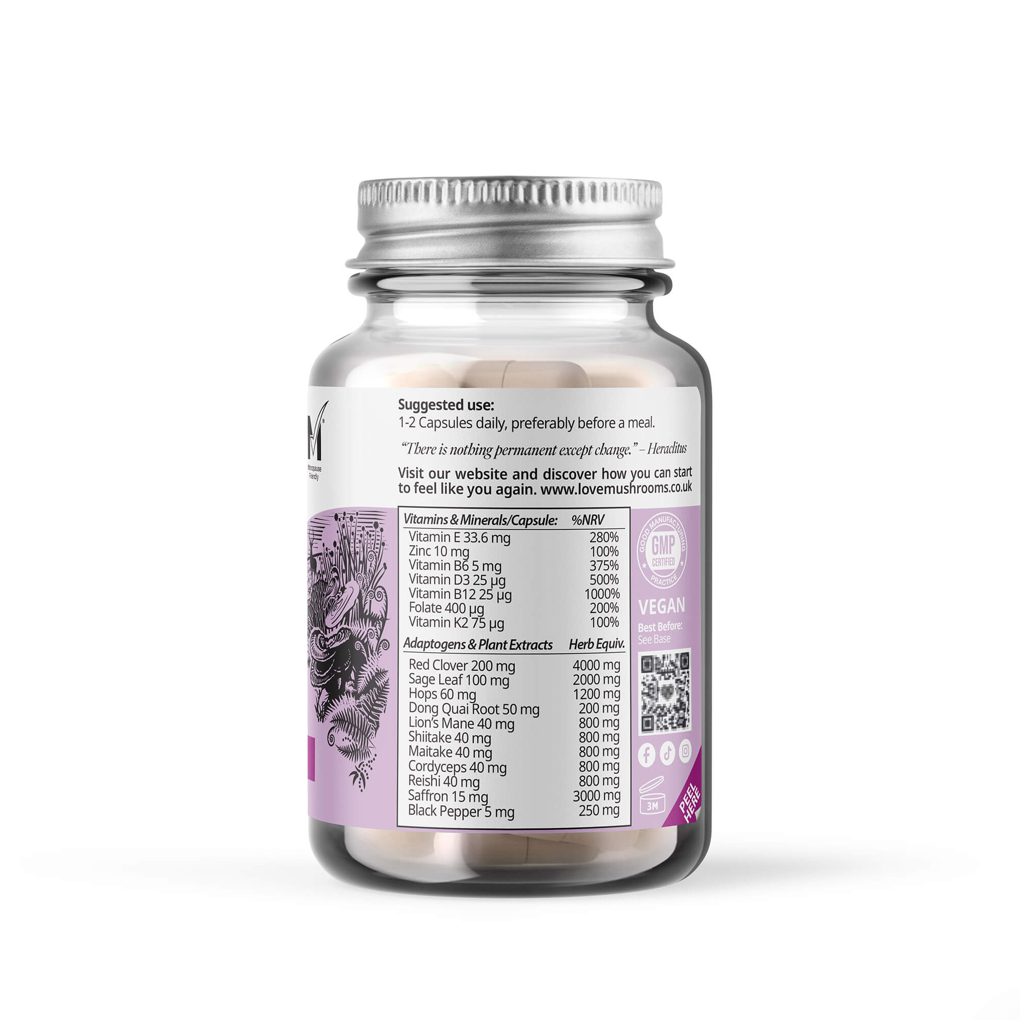 Empower – Mushroom Blend for Menopause Support (60 Capsules)
