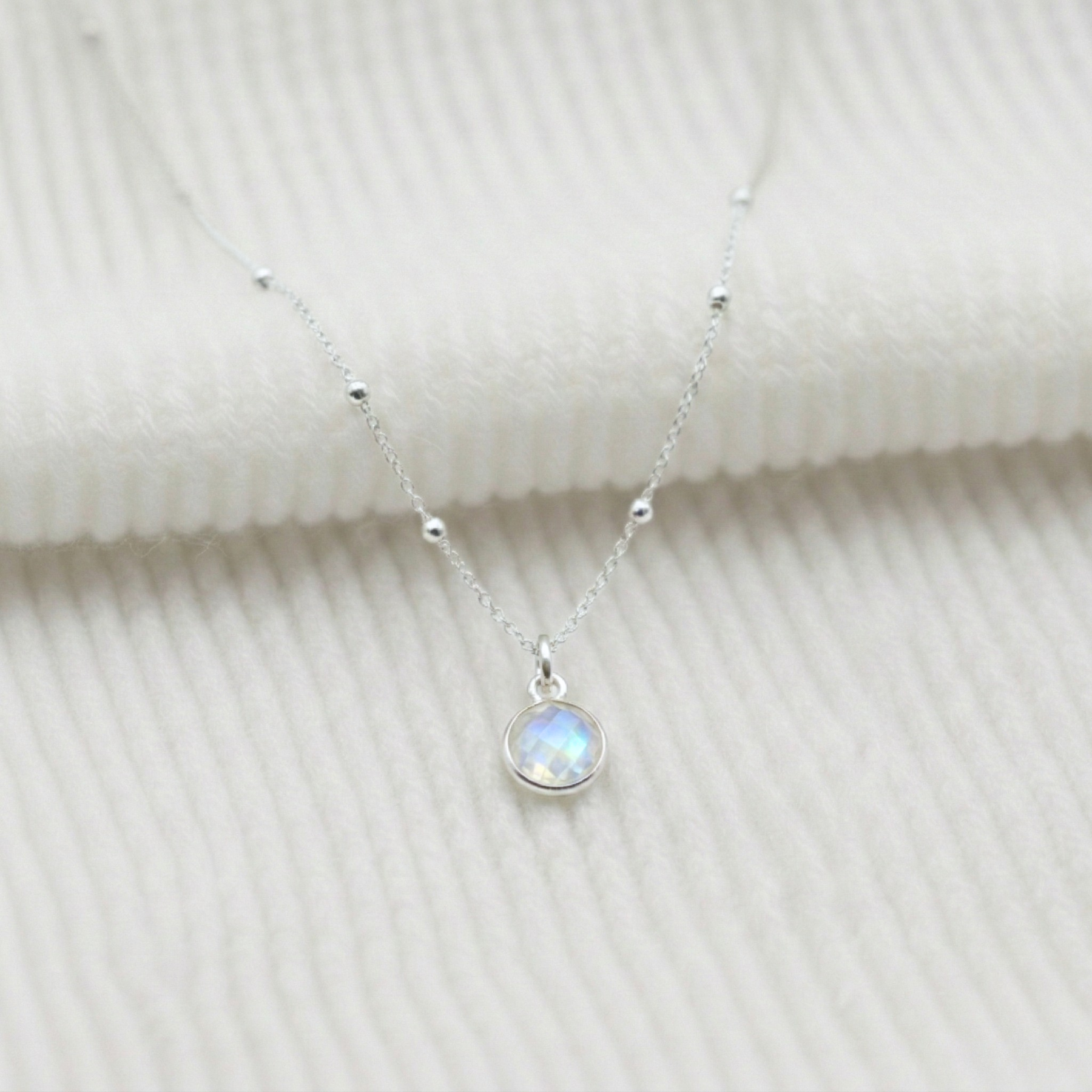 Moonstone Silver Necklace
