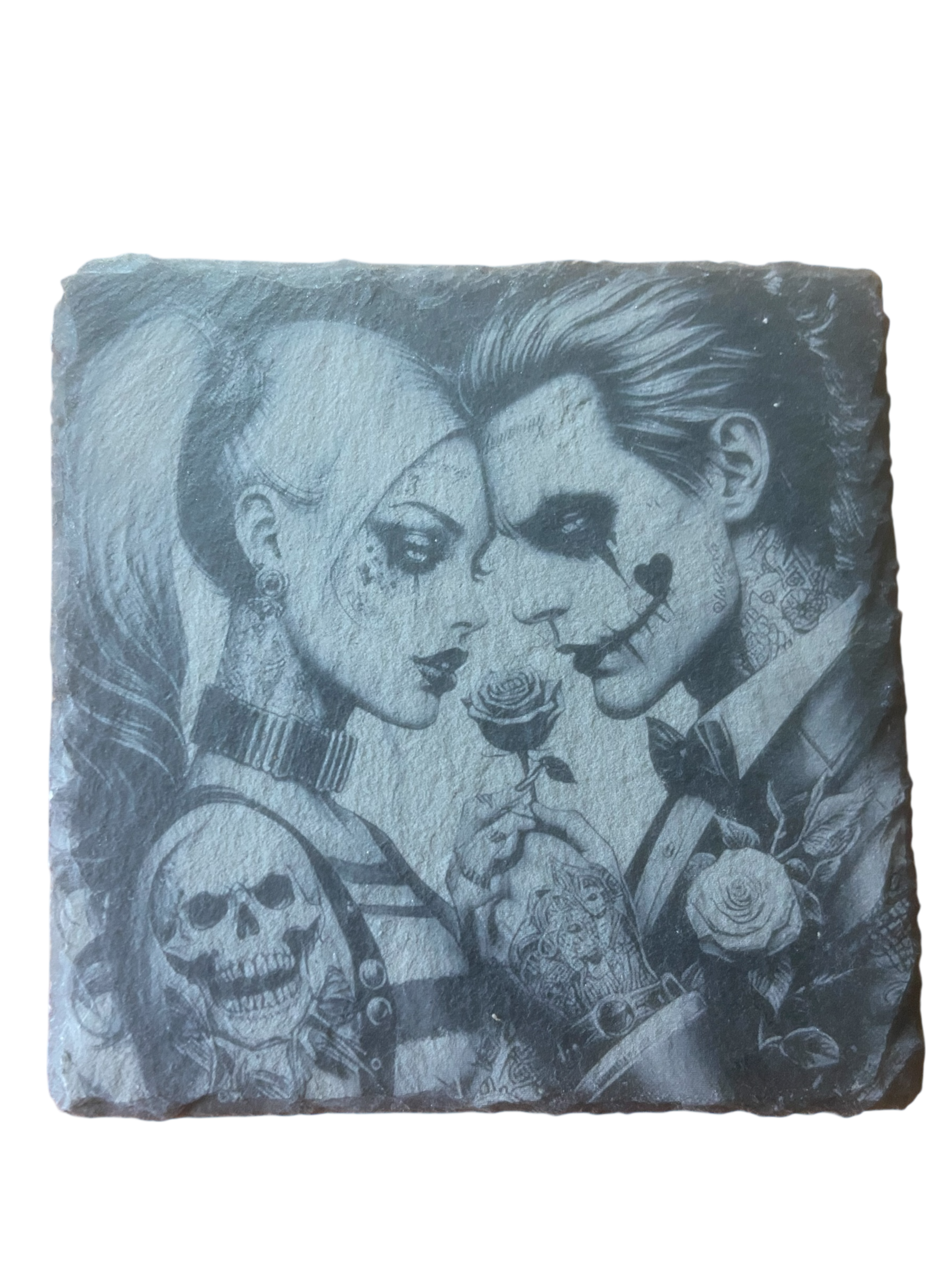 Joker Laser Engraved Slate Coasters