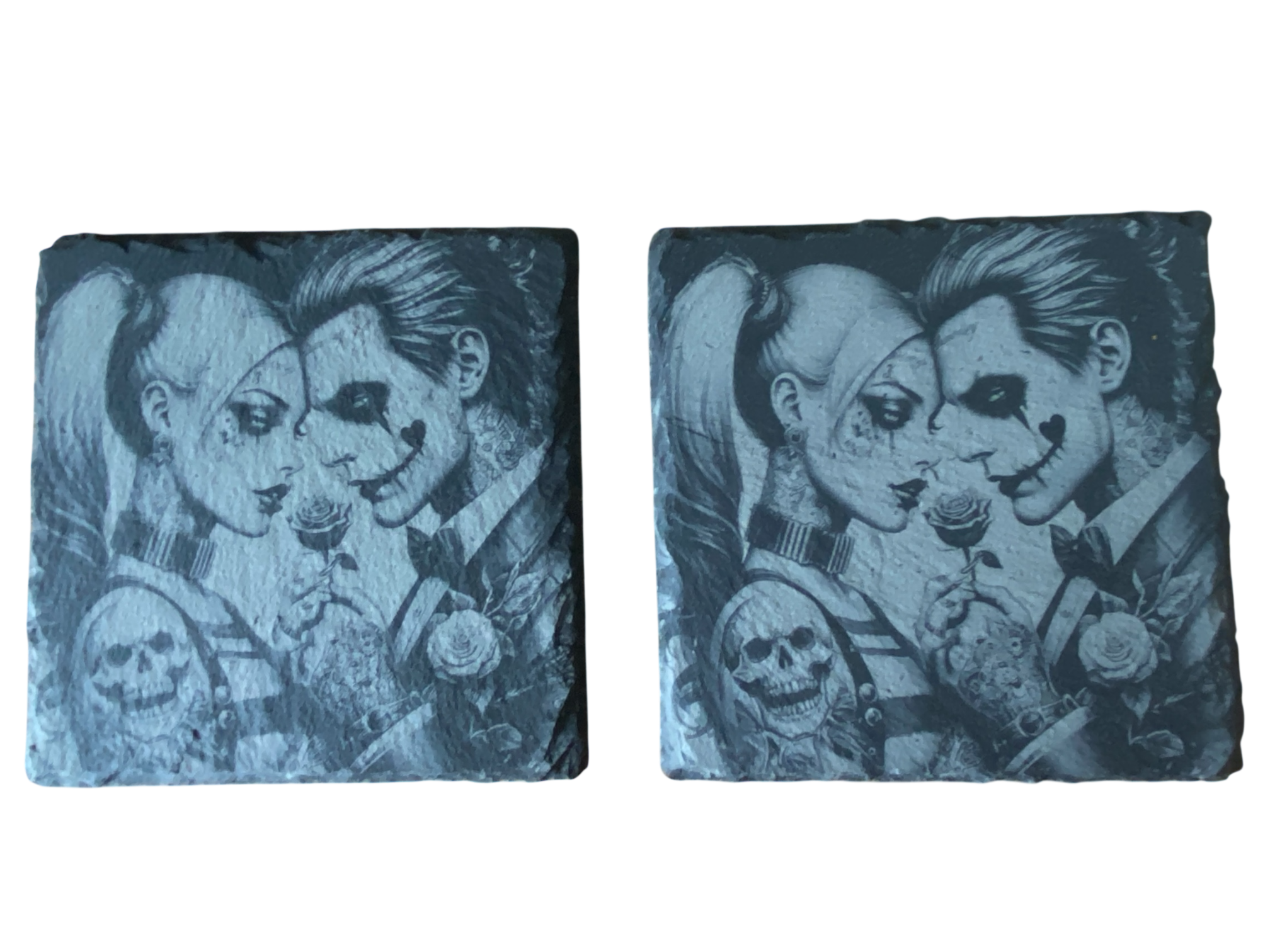 Joker Laser Engraved Slate Coasters