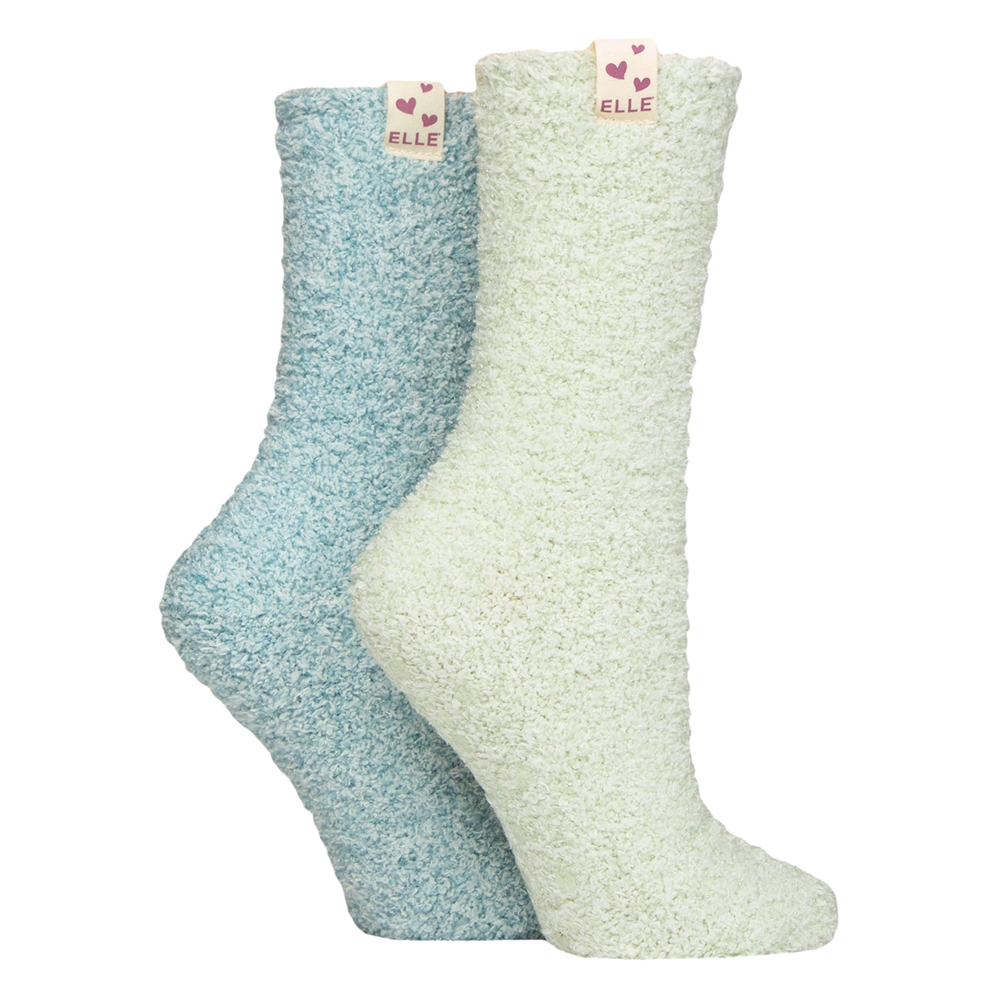 2 Pack Ladies Two Tone Cosy Bed and Home Socks - Warm Soft Relaxing Comfort