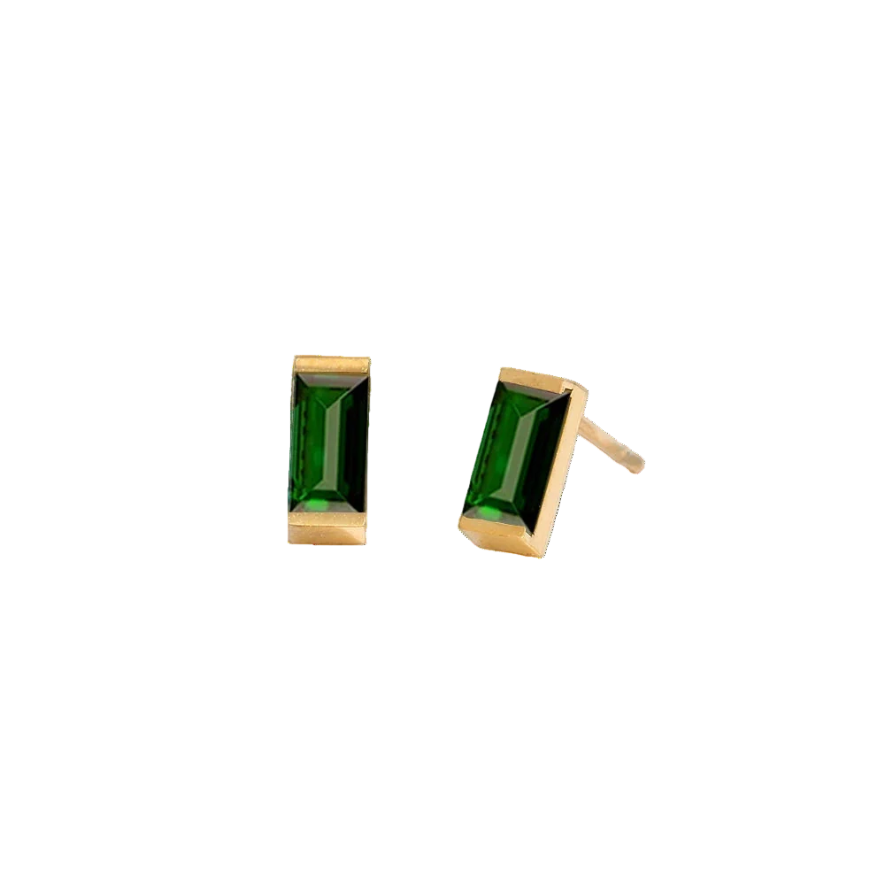 Rectangle Birthstone Earrings