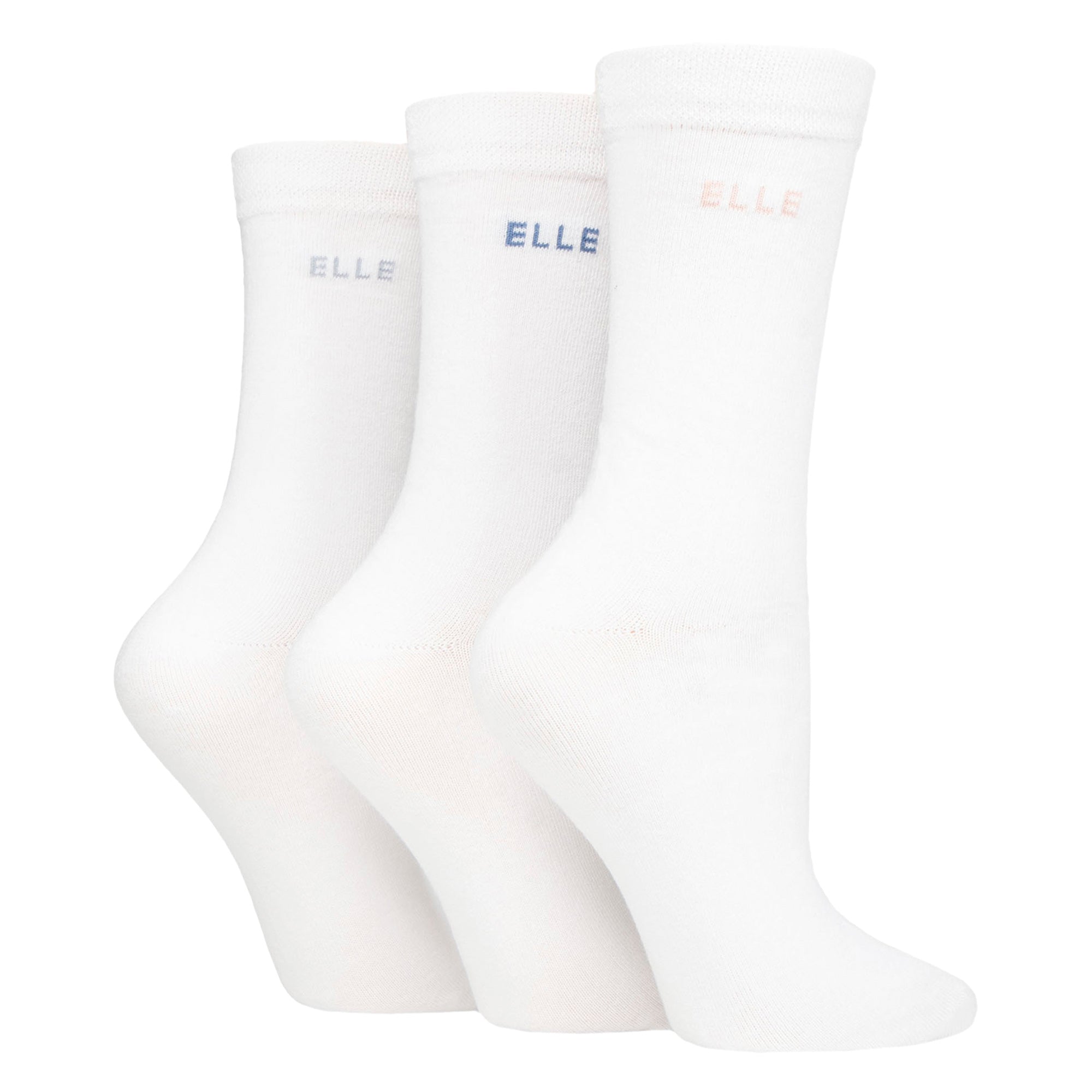 3 Pack Ladies Plain Cotton Socks - Soft Breathable Everyday Comfort Fit