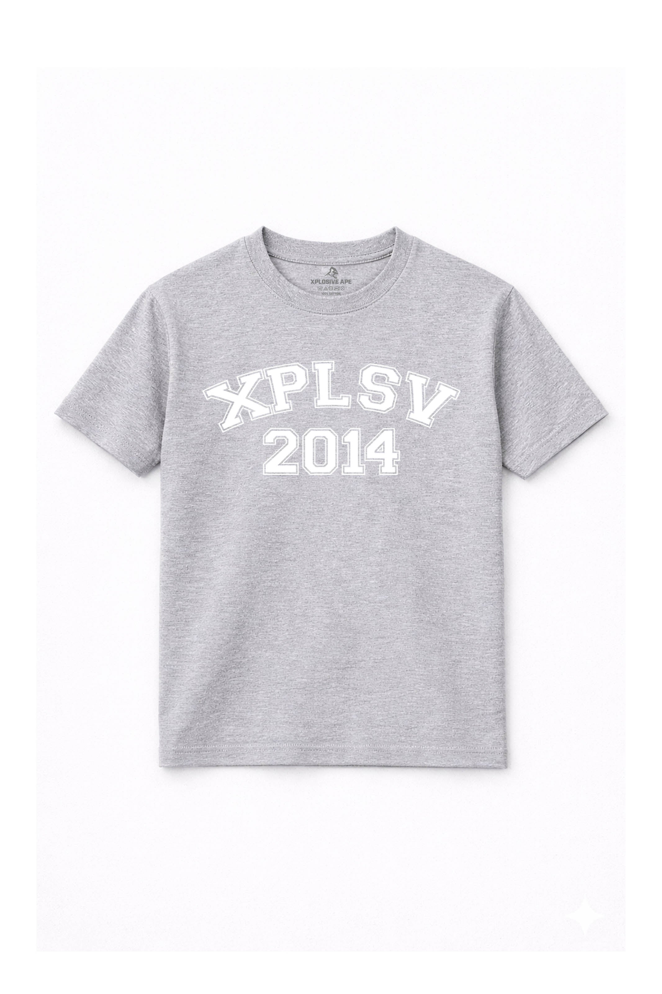 XAPE Campus Script Tee - Sports Grey