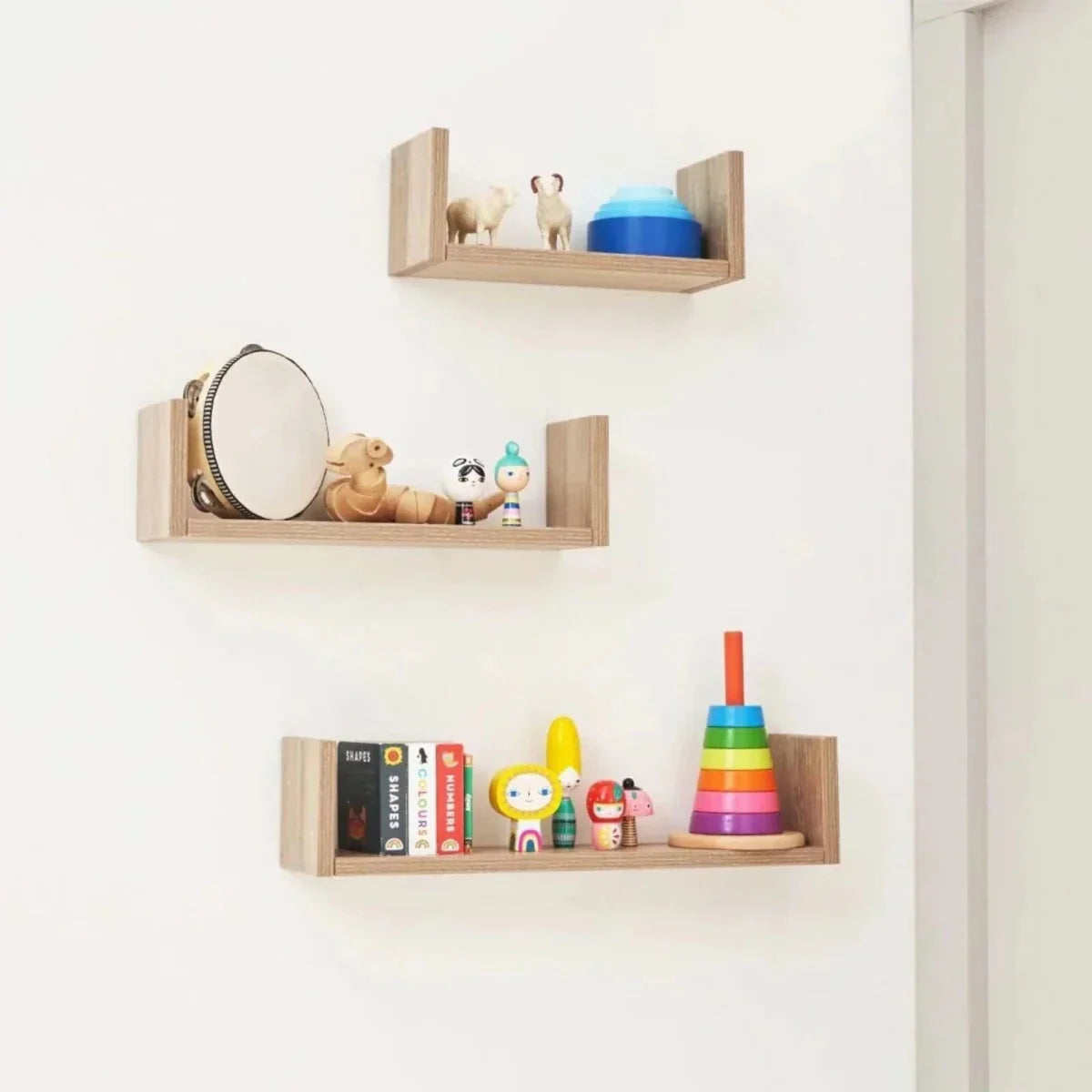 Tutti Bambini Modena U-Shaped Wall Shelves 3 pcs - Oak