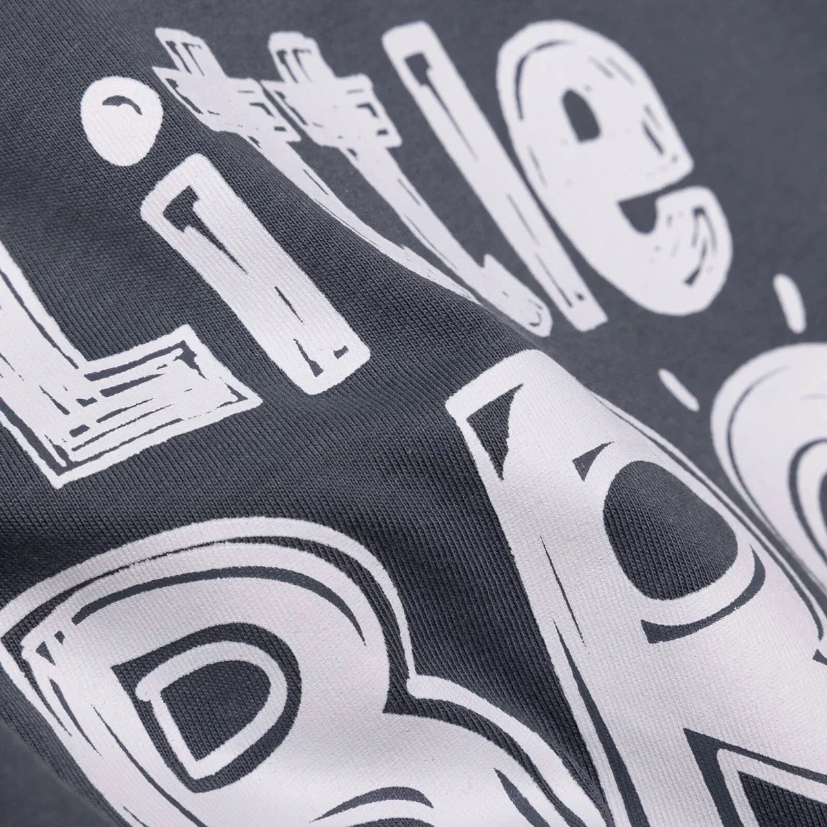 HelloBaby Boys T-shirt Slogan Print Crew Neck Short Sleeve - Charcoal