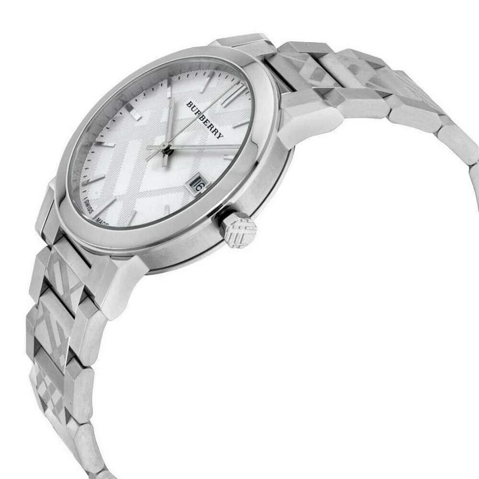 Burberry BU9037 The City Unisex Silver & Rose Gold Watch