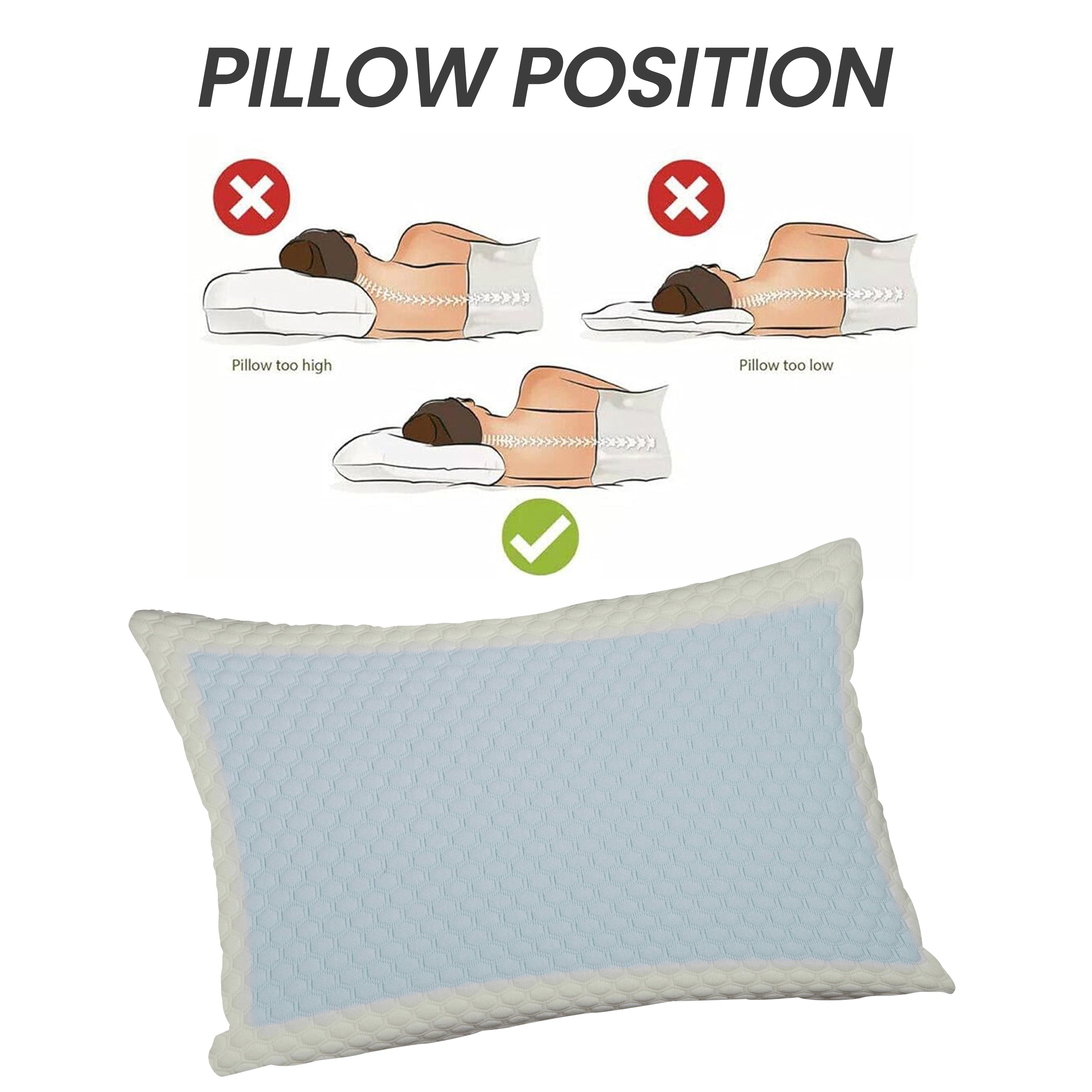 Cooling Gel Memory Foam Pillow Breathable Luxury Premium Fibre Filling for Superior Comfort and Support by OLIVIA ROCCO