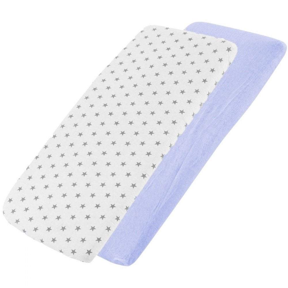 Crib Jersey Fitted Sheets 100% Cotton 40x90cm - Pack Of 4 - Fits All Models