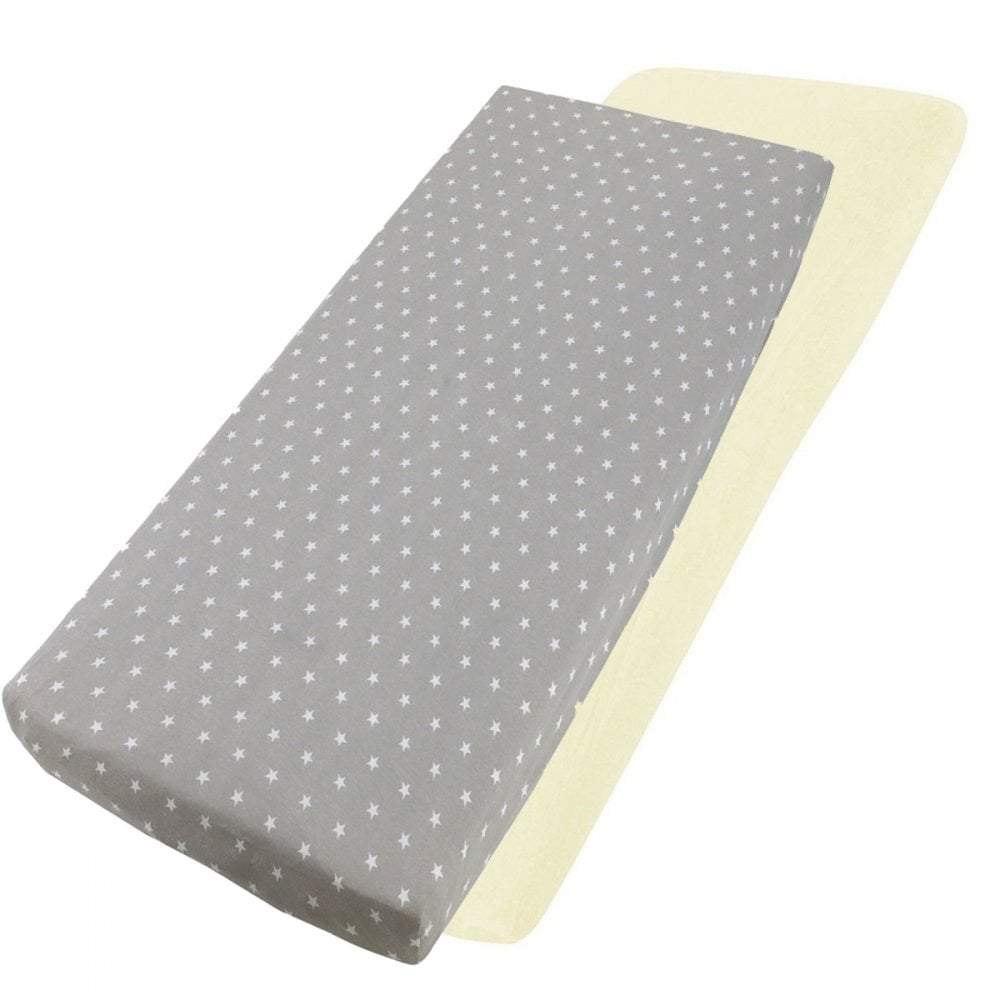 Crib Jersey Fitted Sheets 100% Cotton 40x90cm - Pack Of 4 - Fits All Models