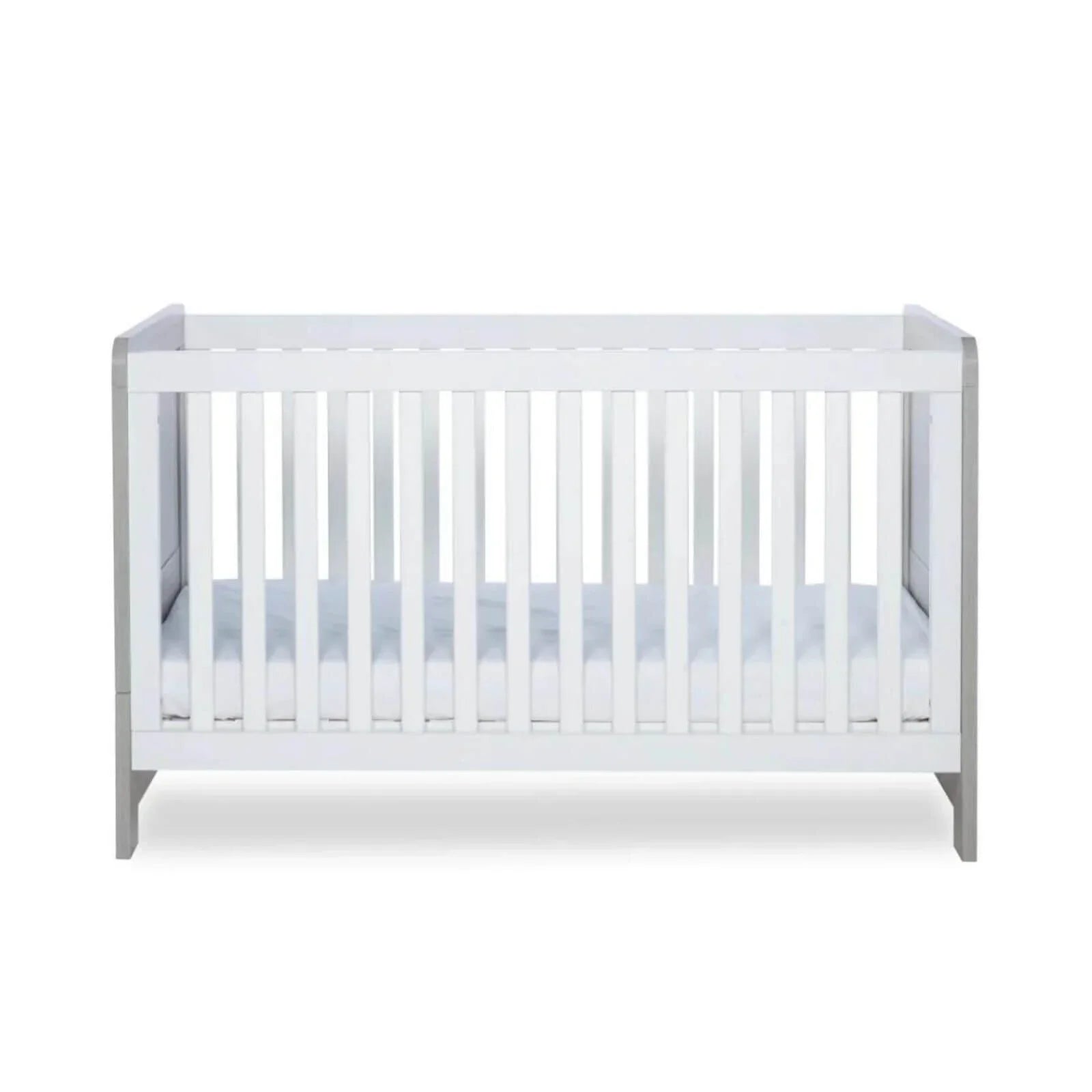 Ickle Bubba Pembrey Cot Bed Ash Grey - Premium Sprung Mattress