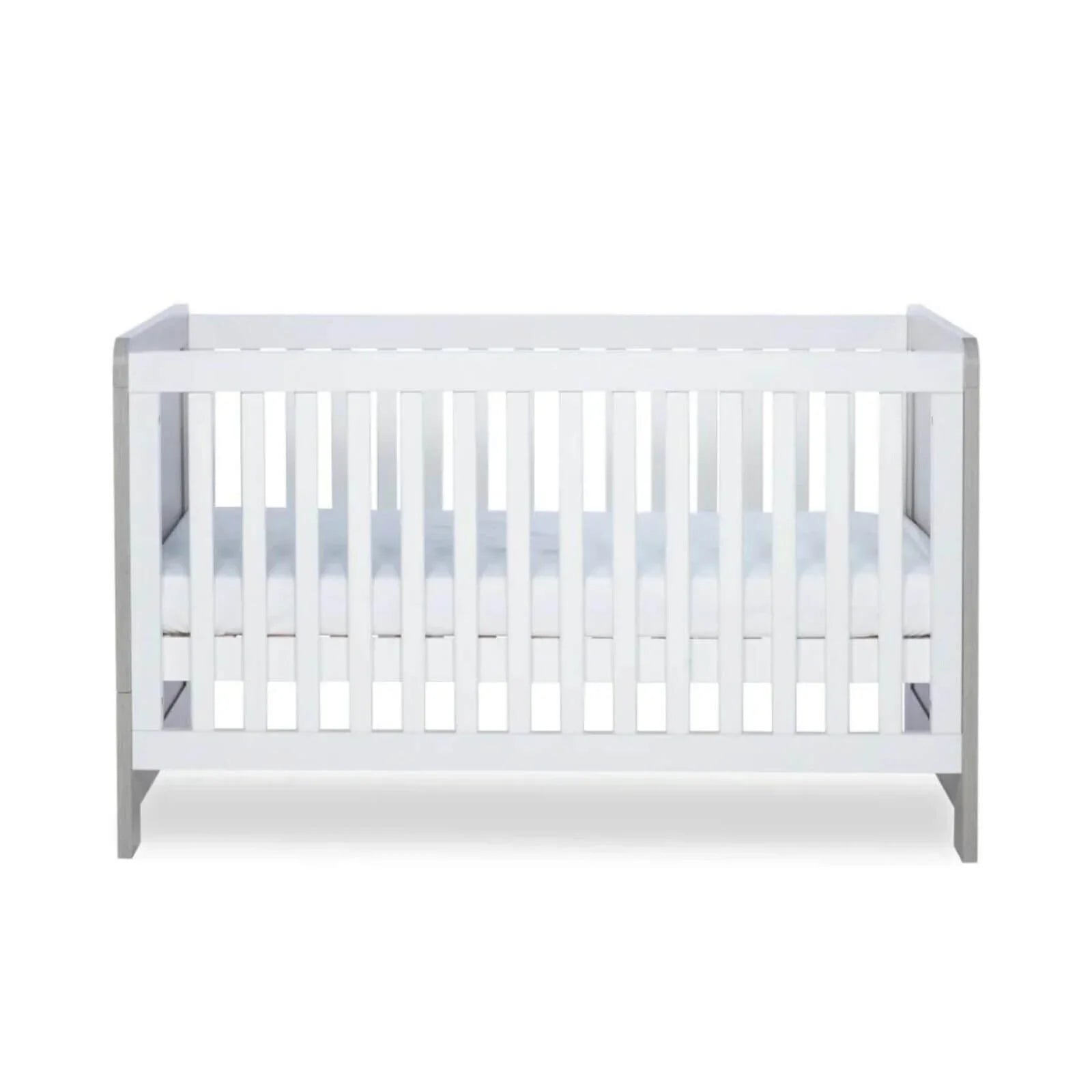 Ickle Bubba Pembrey Cot Bed Ash Grey - Premium Sprung Mattress