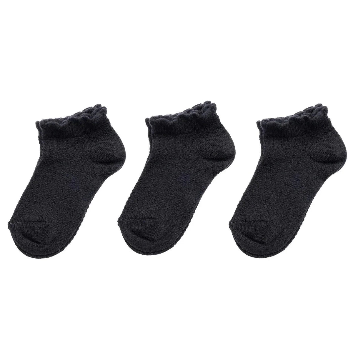 HelloBaby Baby Girl Socks 3 pcs - Black