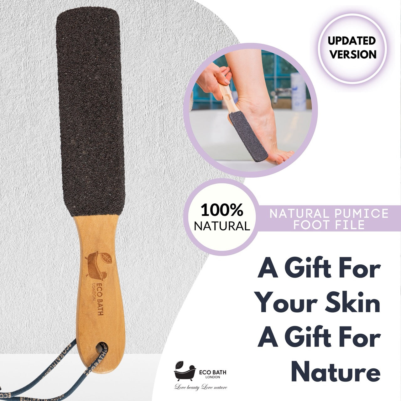 Eco Bath Foot File - Curved Black Pumice