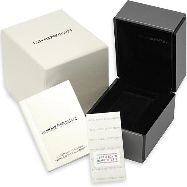 Emporio Armani AR11208 Giovanni Men's Silver & Black Watch
