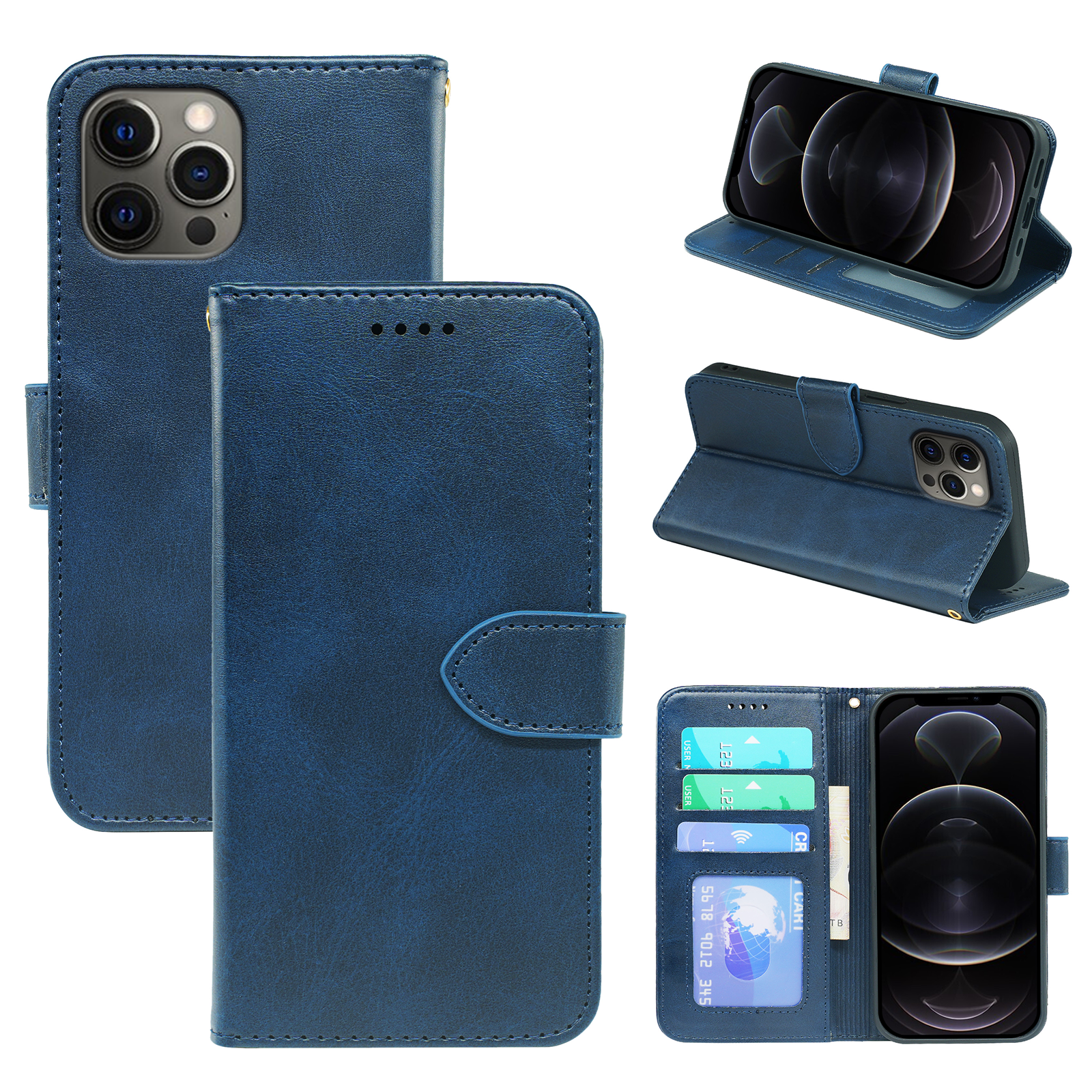 iPhone 13 Series Book Flip Case Leather Wallet