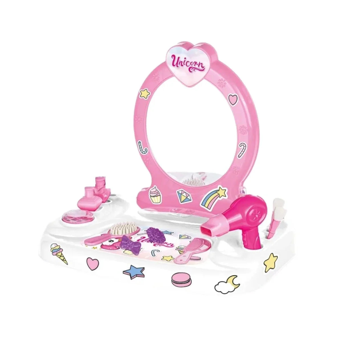 Dolu Table Top Vanity Set with Mirror