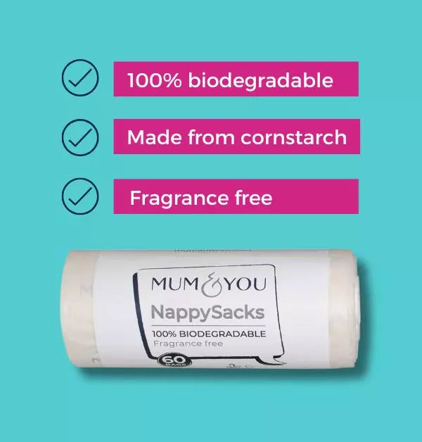 100% Biodegradable Nappy Sacks 4 Pack
