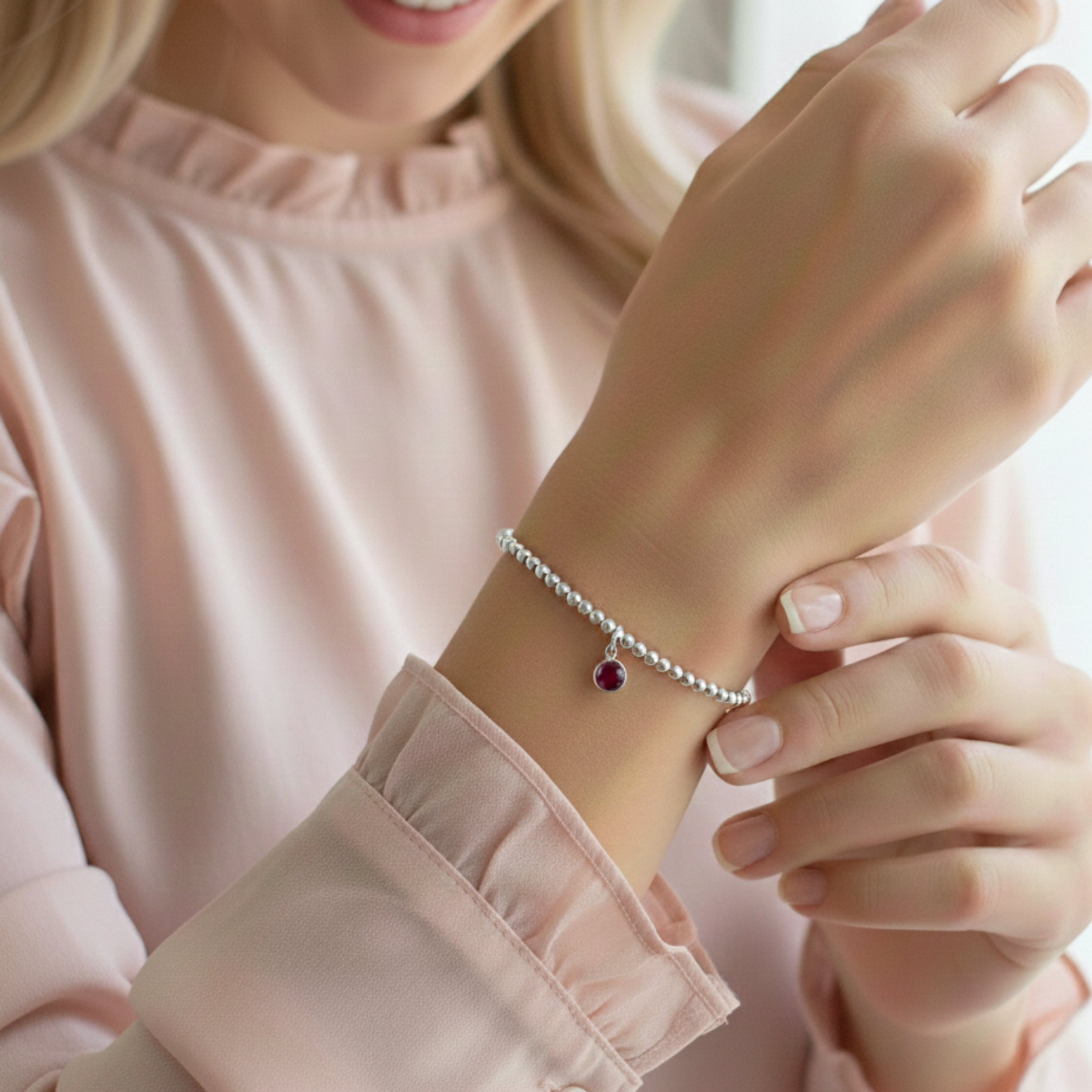 Garnet Jewellery Set | Bracelet & Ring Set