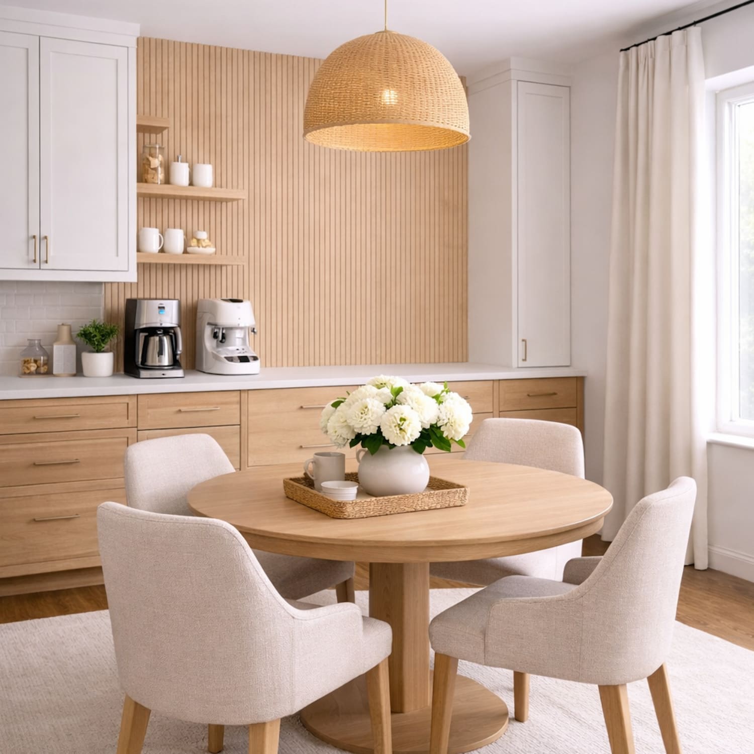 Large Fluted Wall Panels in Natural Oak - 240cm x 60cm