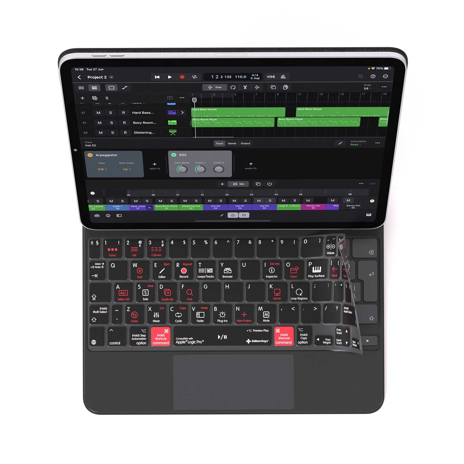 Logic Pro Keyboard Cover for iPad Magic Case