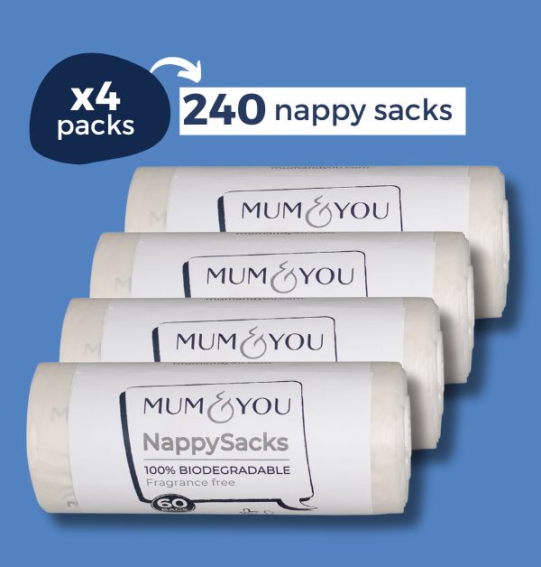 100% Biodegradable Nappy Sacks 4 Pack