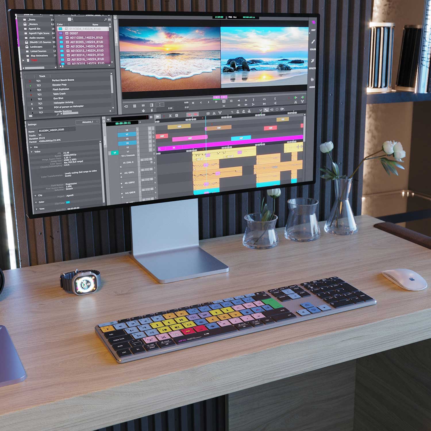 NEW Media Composer Keyboard | Backlit & Wireless | Mac and PC