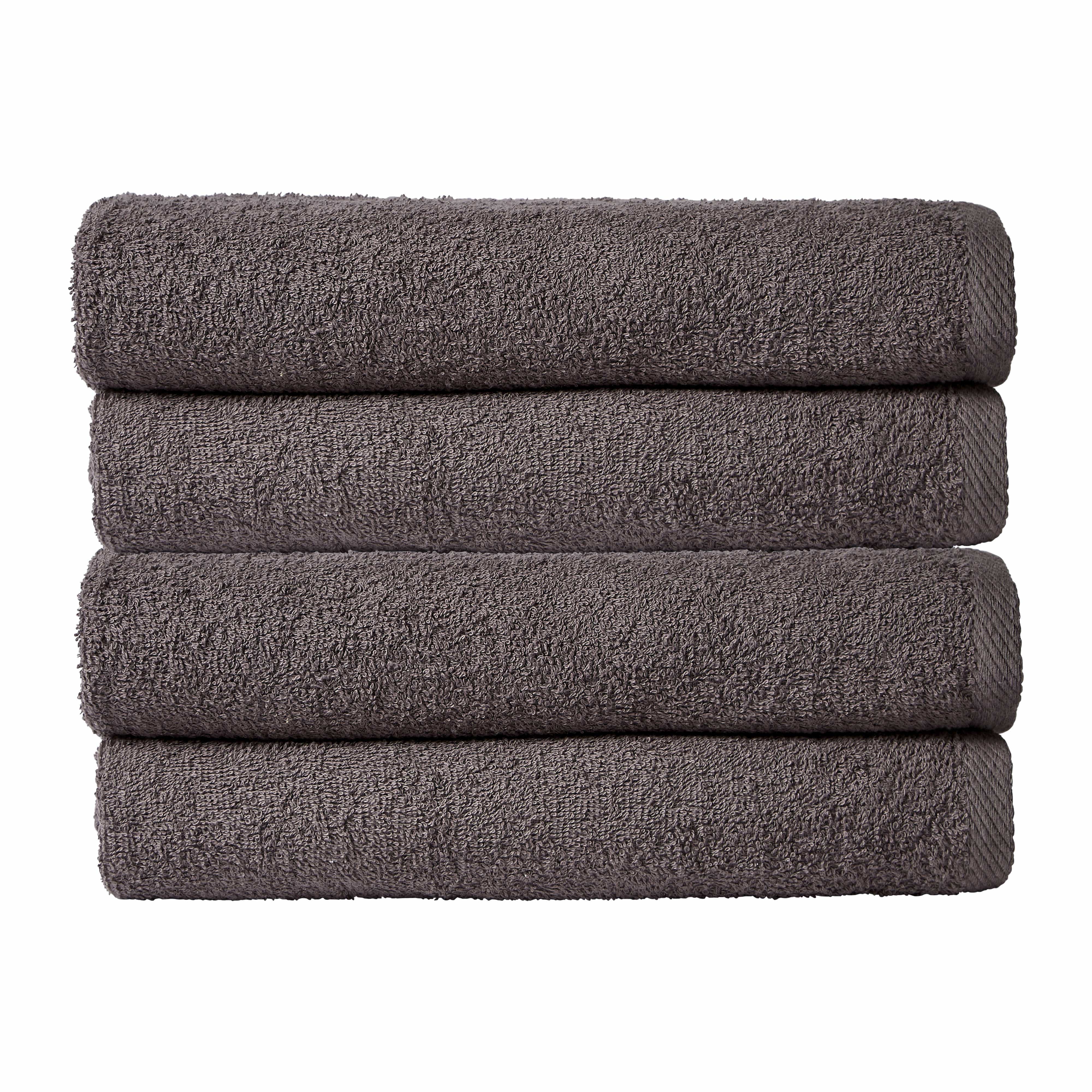 Pack of 4 Large Quick-Drying Lightweight Easycare Indus Valley Cotton Bath Sheets 80x140cm for Home Travel Gym Holidays Multiple Colours by OLIVIA ROCCO